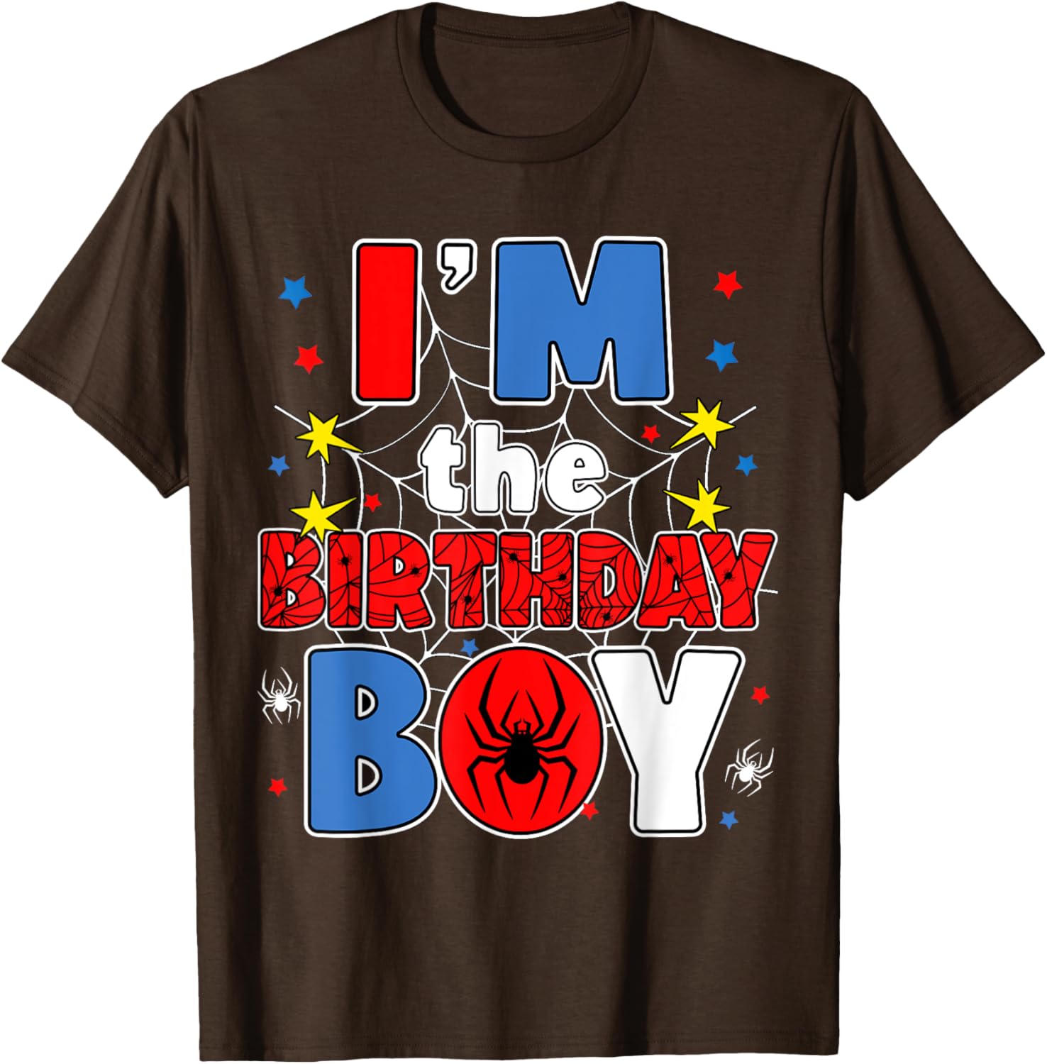 I'm The Birthday Boy Spider Web Family Party T-Shirt for Kids - 28