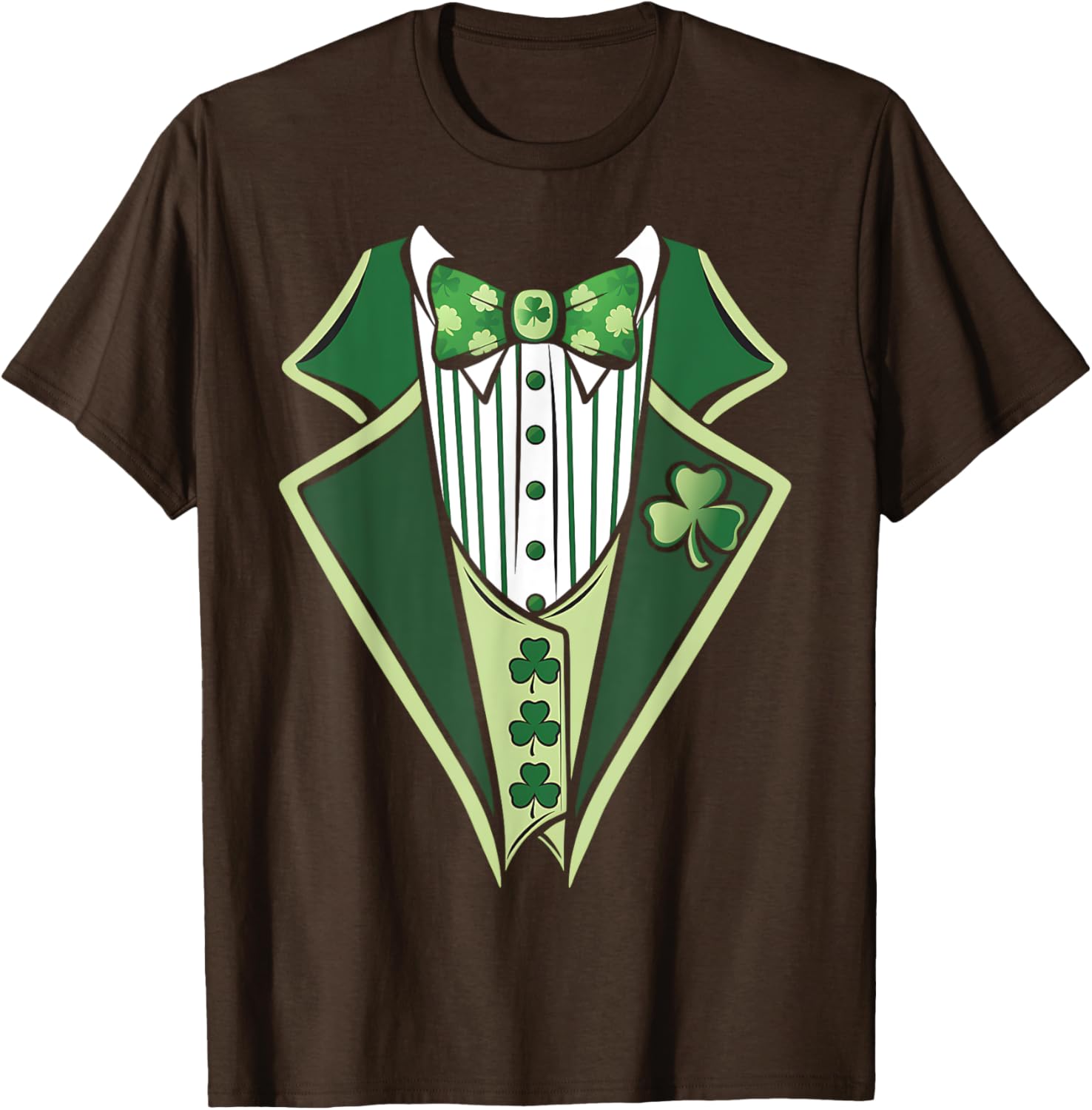 Funny Leprechaun Tuxedo T-Shirt for St. Patrick's Day Celebration - 1