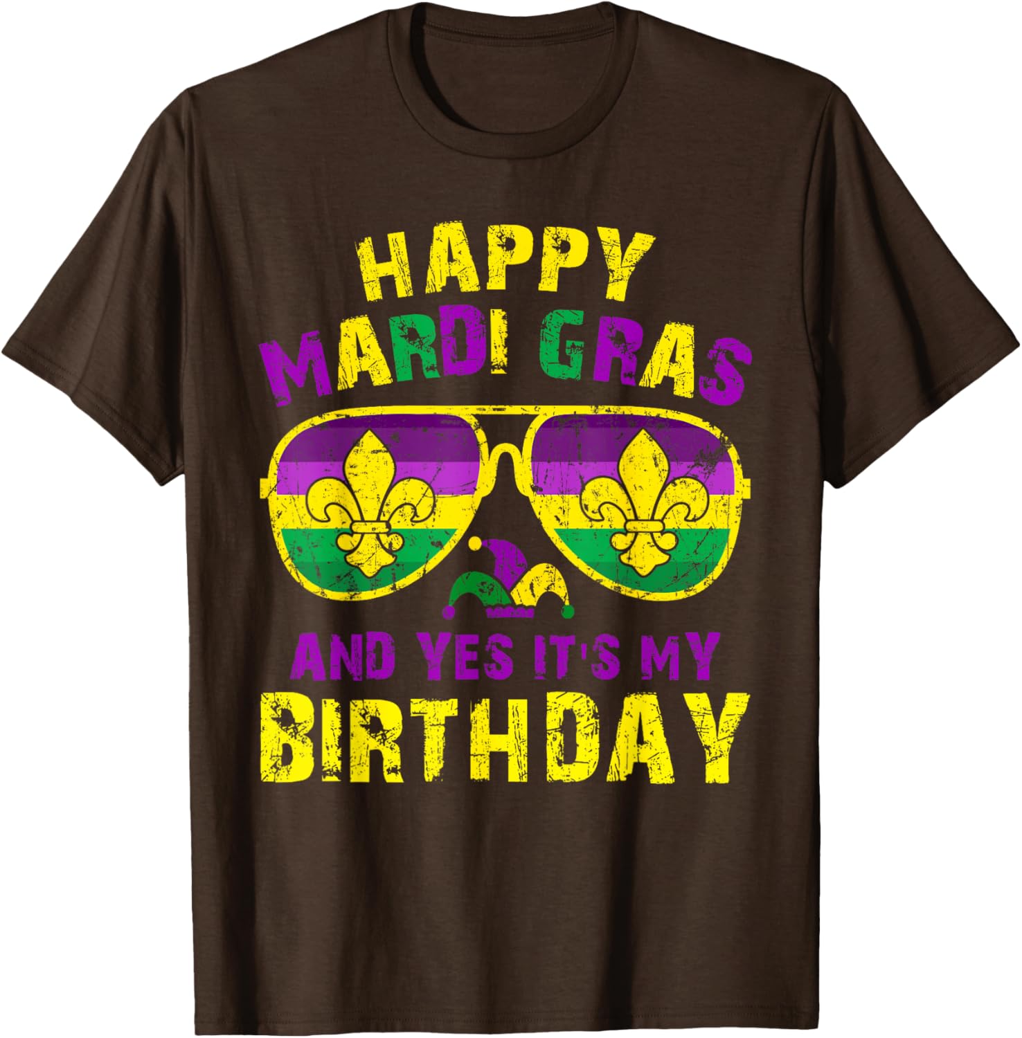 Happy Mardi Gras Birthday T-Shirt for Men, Women, and Kids Celebration - 13