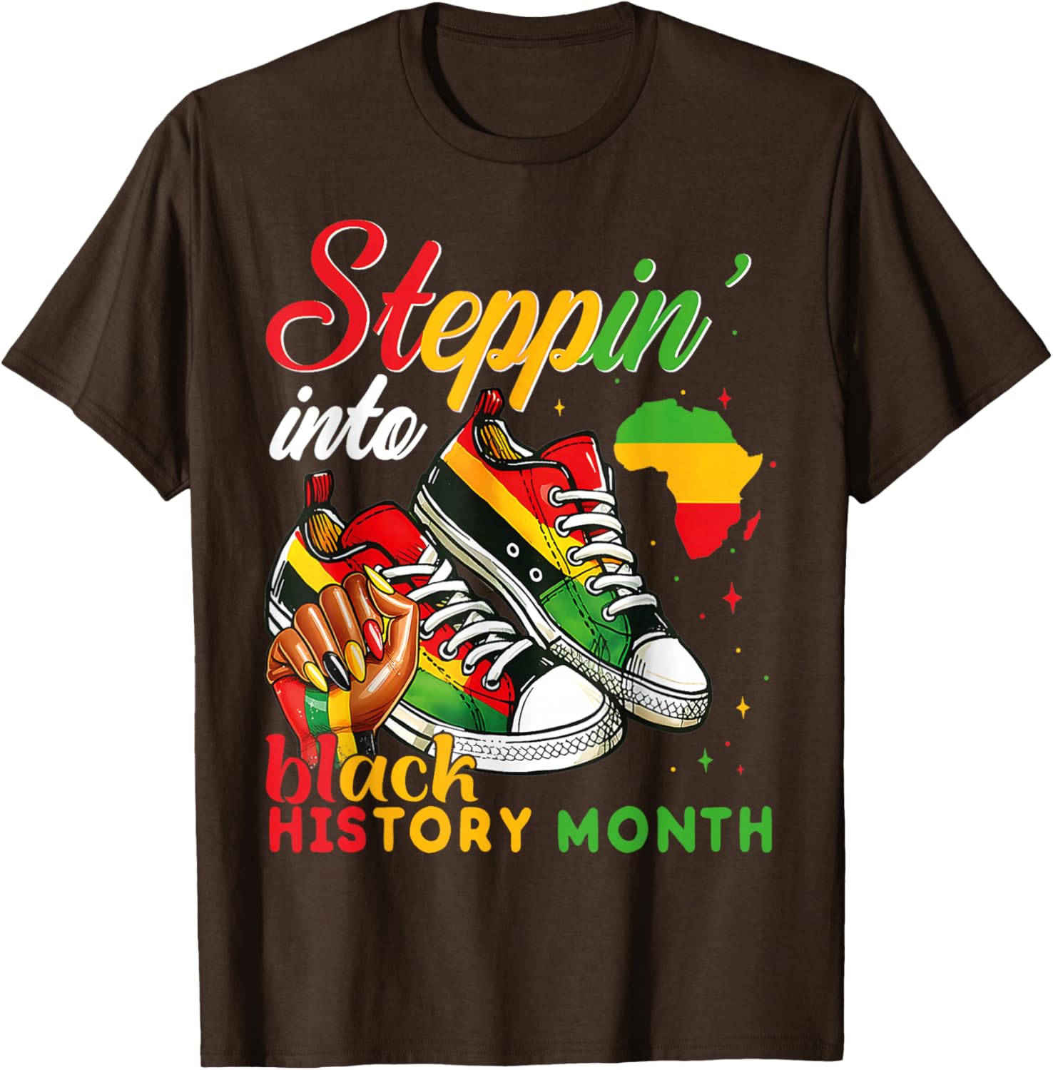 Black History Month Sneakers T-Shirt for Black Girls - Celebrate Heritage - 4