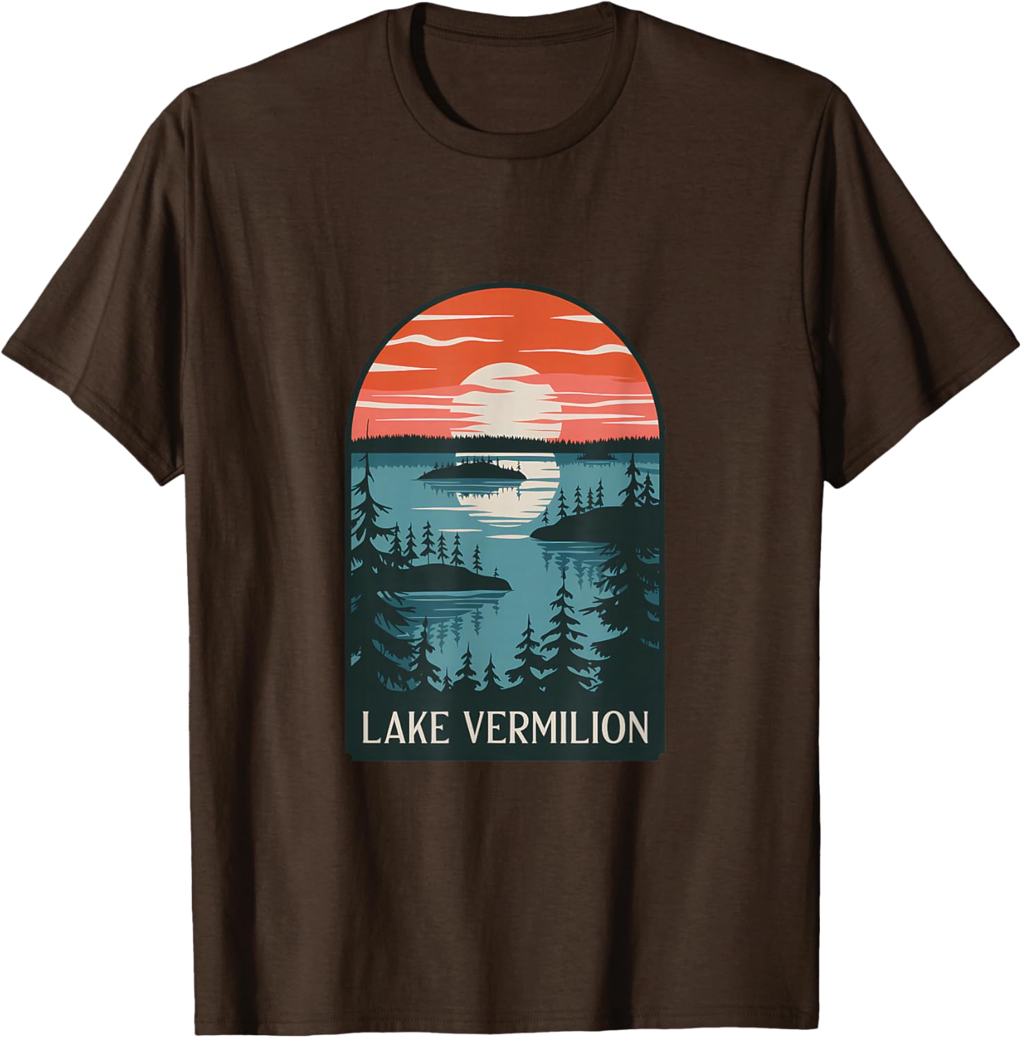 Lake Vermilion Sunset Reflection T-Shirt for Nature Lovers and Adventurers - 23