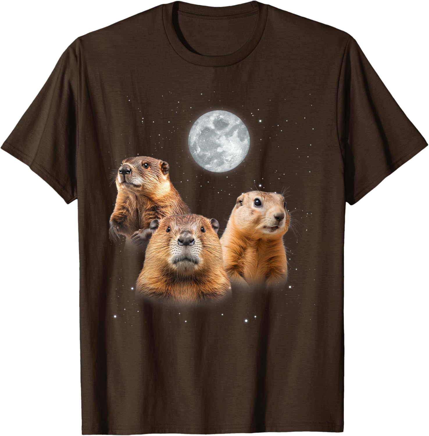 Funny Groundhog Day T-Shirt with Three Groundhog Faces for Fun Celebrations - 2
