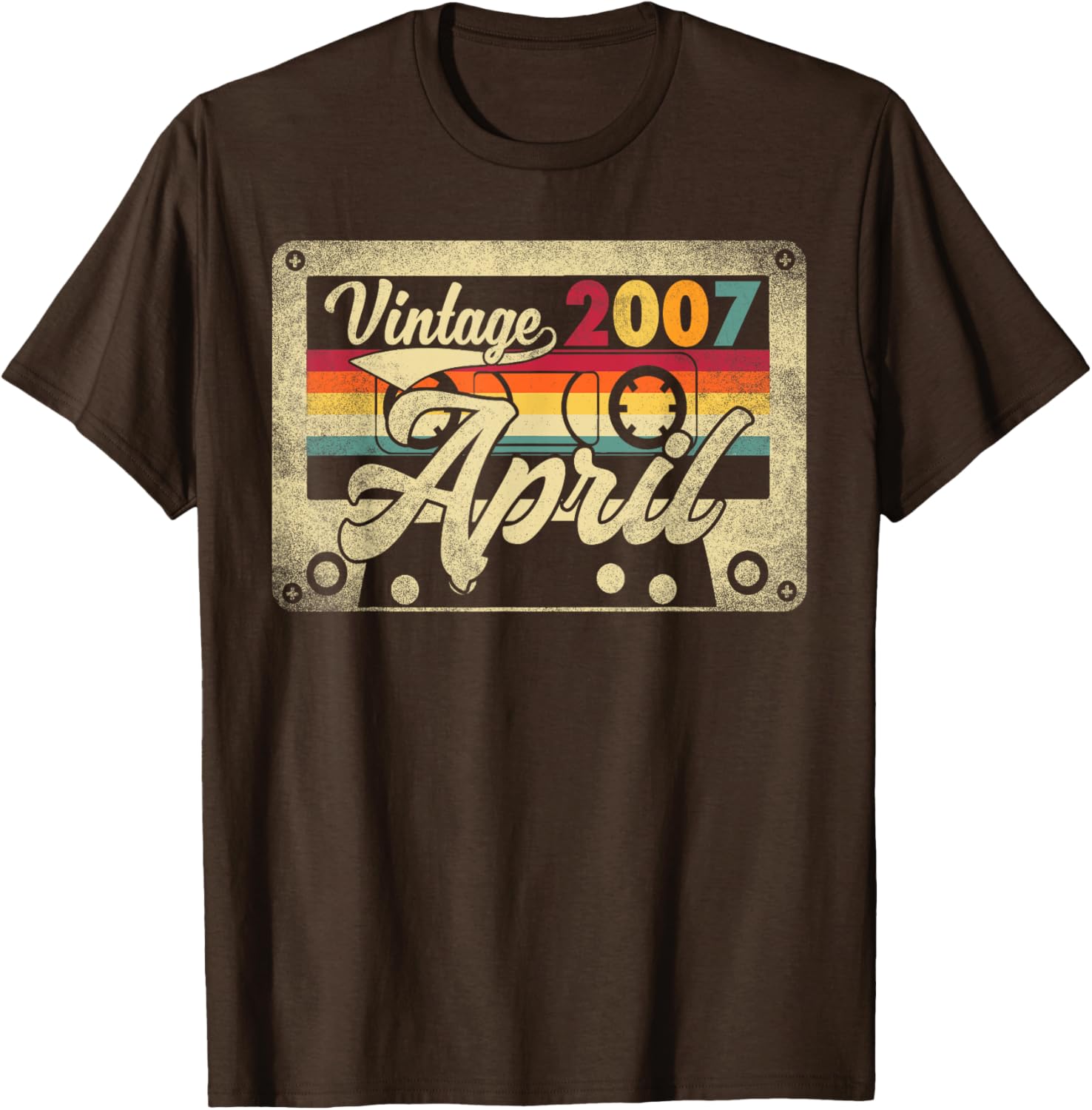 Funny Vintage April 2007 18th Birthday Retro T-Shirt for Celebration - 19