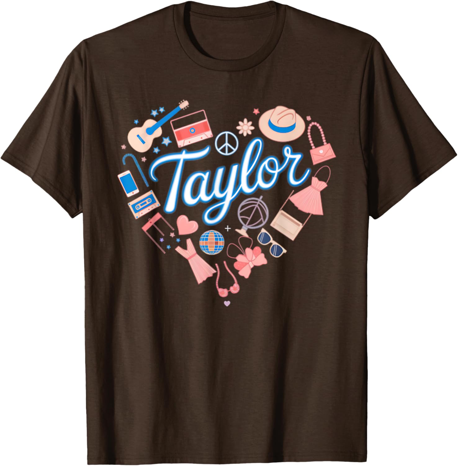 Personalized Girl Retro Heart T-Shirt with Taylor Name for Stylish Kids - 7