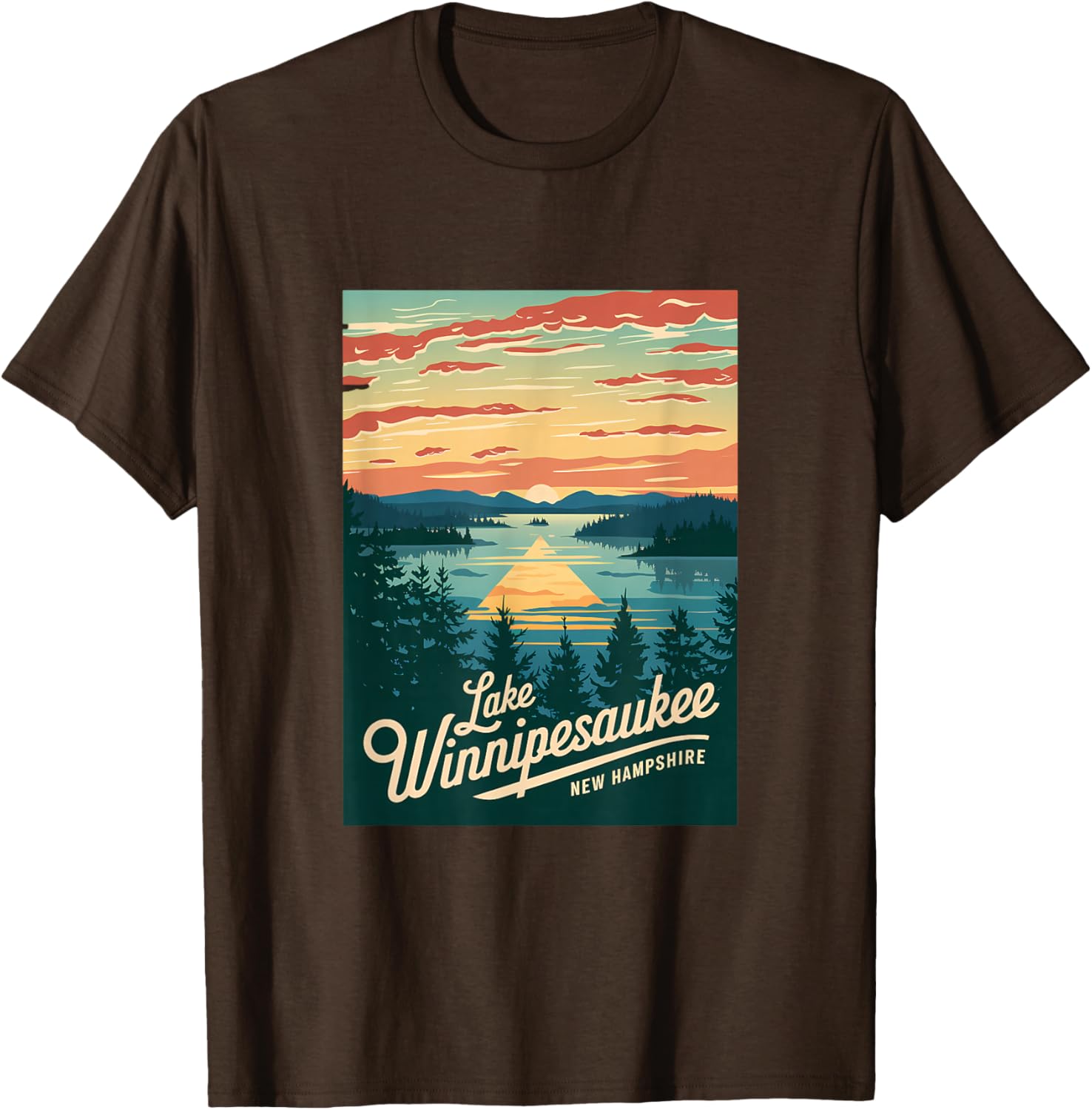 Sunset Beauty T-Shirt Featuring Scenic Lake Winnipesaukee, New Hampshire - 19
