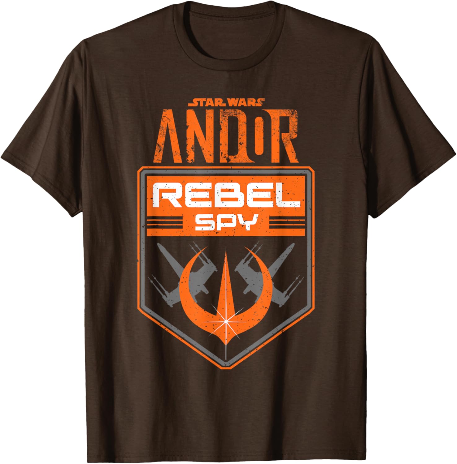 Star Wars Andor Rebel Spy Grunge T-Shirt Distressed Emblem Design - 7