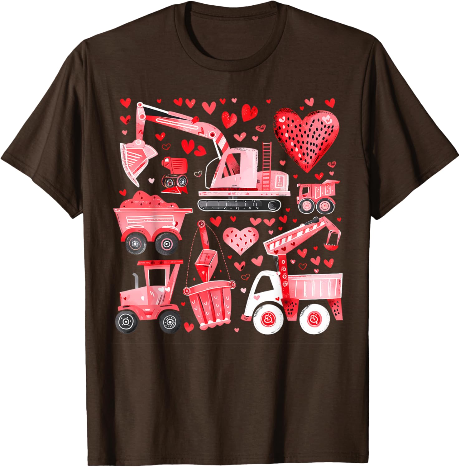 Adorable Valentine's Day Construction Trucks Loads of Love Toddler T-Shirt - 21