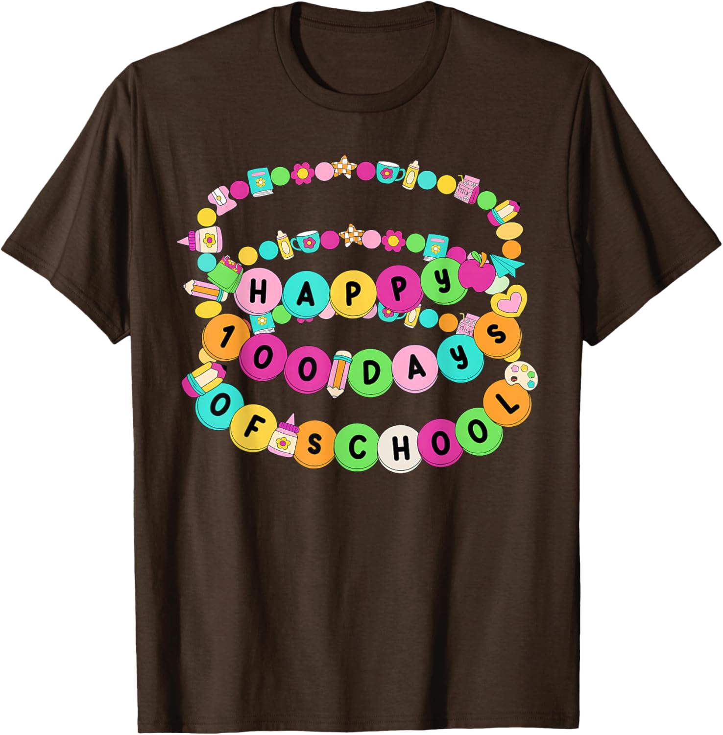 Happy 100 Days School Fun T-Shirt for Teachers and Students - 23