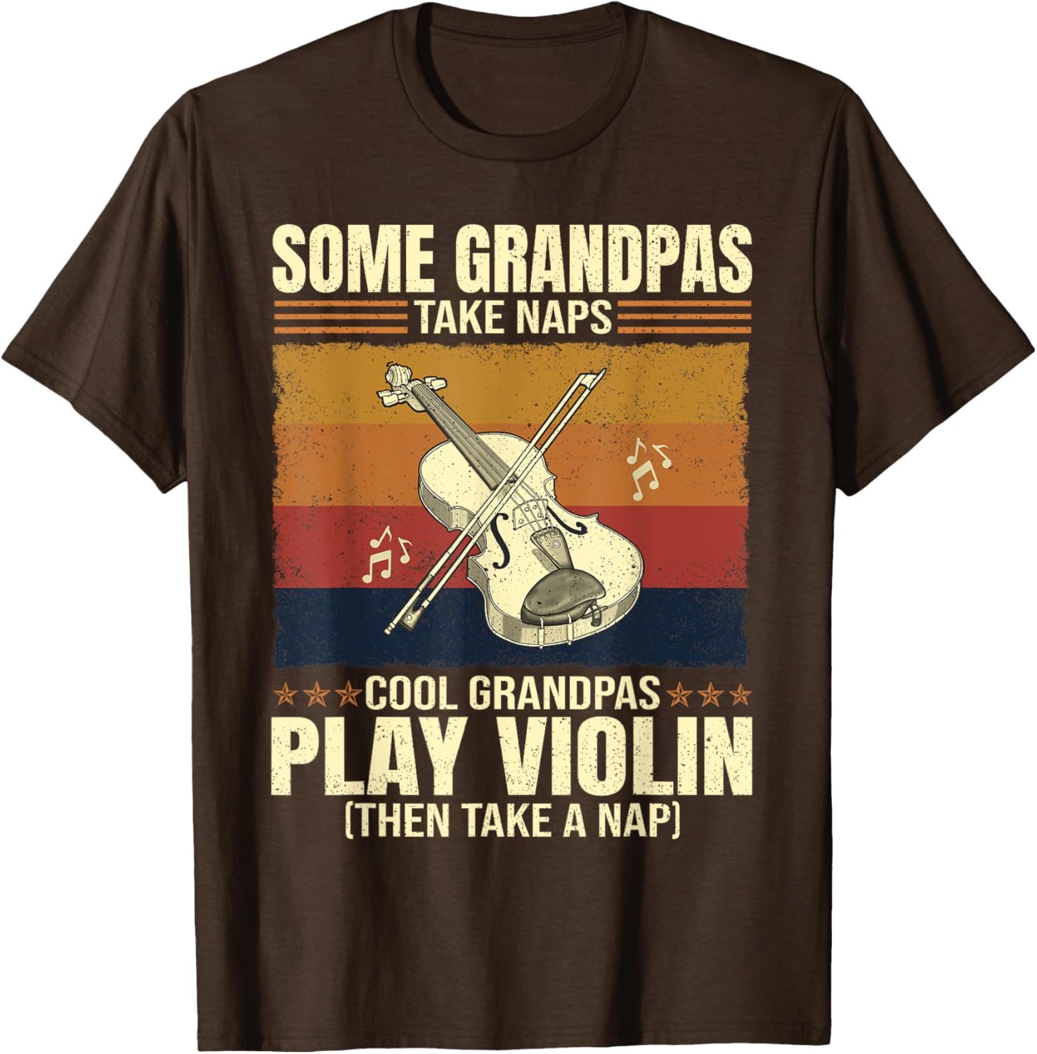 Cool Grandpas Play Violin T-Shirt for Music-Loving Grandfathers - 2