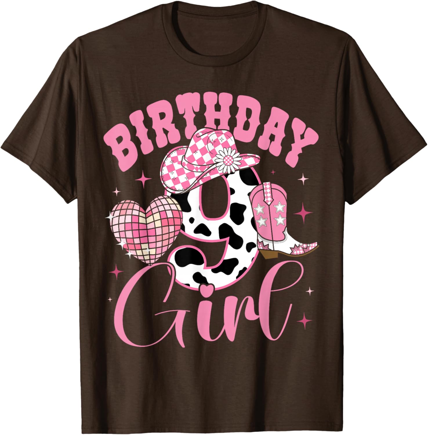 Happy 9th Birthday Cowgirl Tee Stylish Rodeo Outfit for Girls - 11