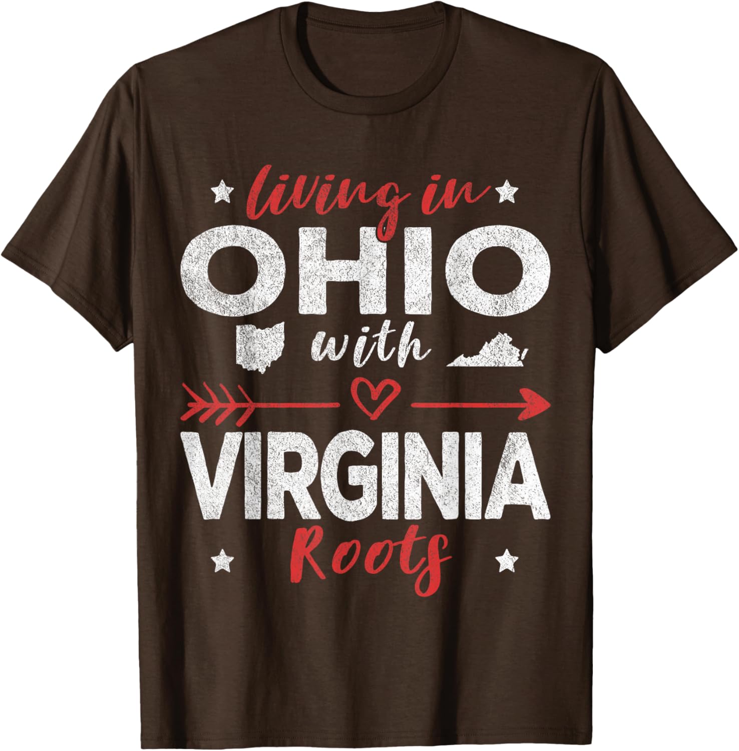 Living in Ohio with Virginia Roots T-Shirt for Proud State Lovers - 25