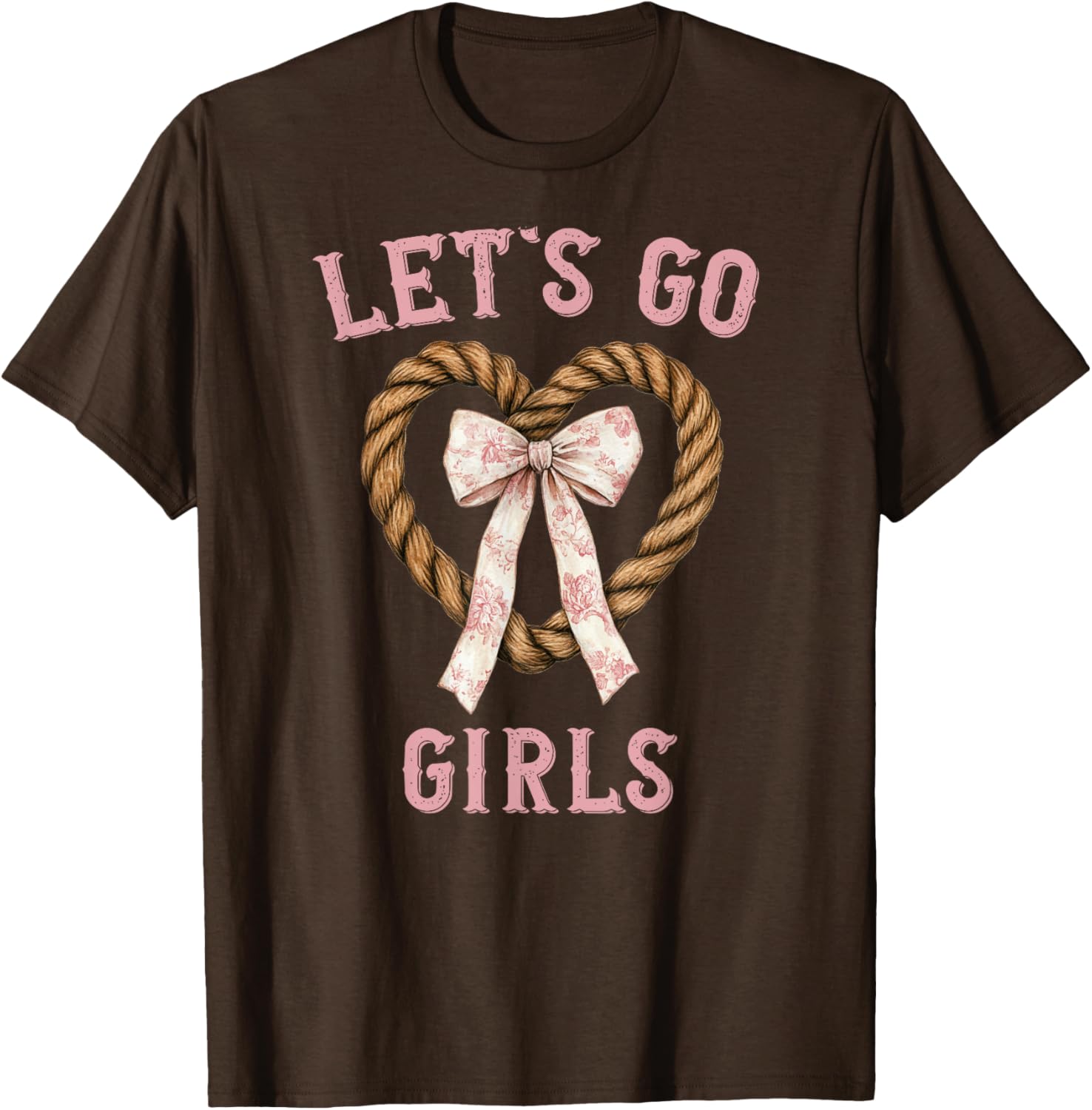 Chinoiserie Pink Cowgirl Lasso T-Shirt for Stylish Western Girls - 6