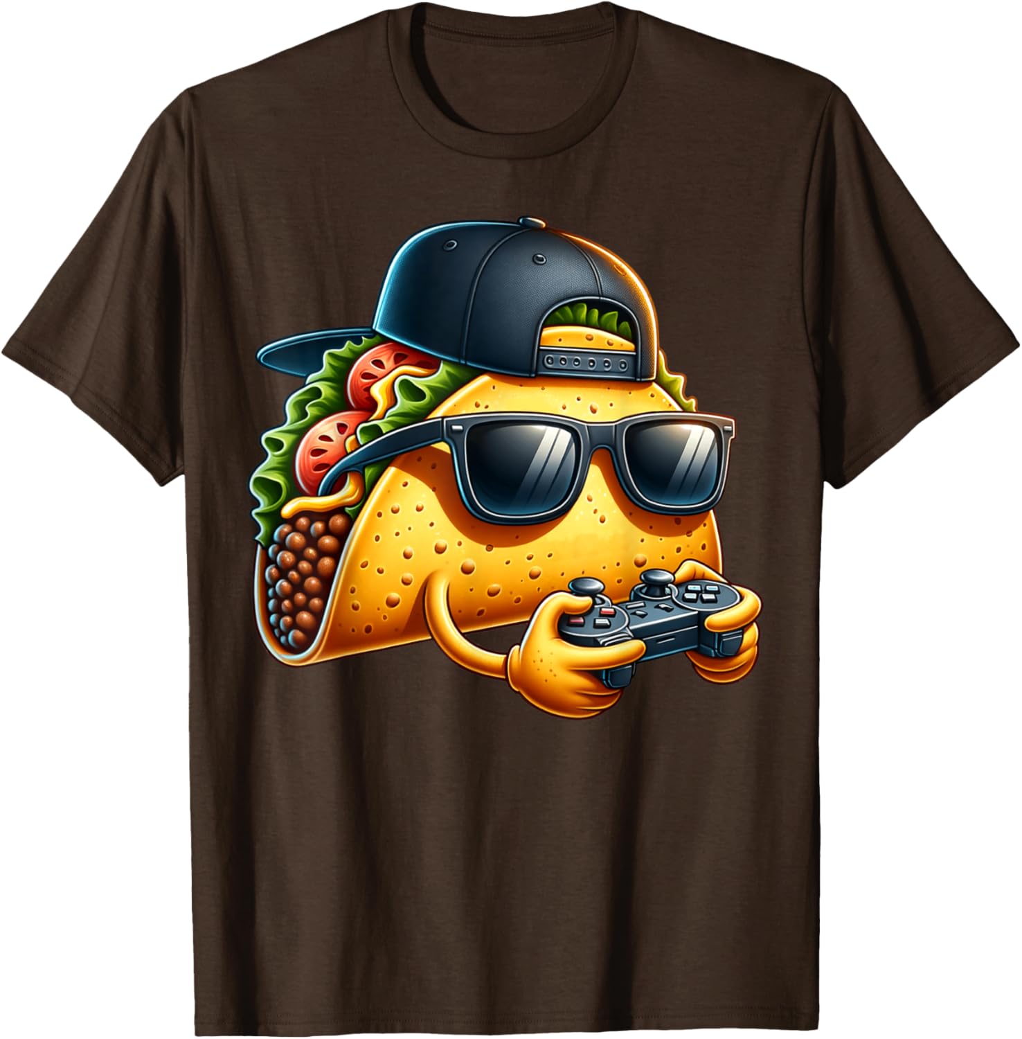 Funny Taco Playing Video Games T-Shirt for Gamers and Taco Lovers - 12