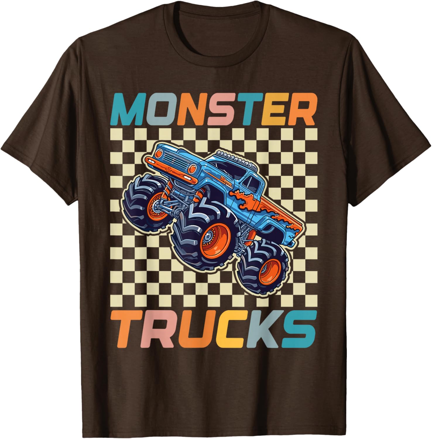 Cute Monster Truck T-Shirt for Toddlers and Kids Retro Vintage Style - 17