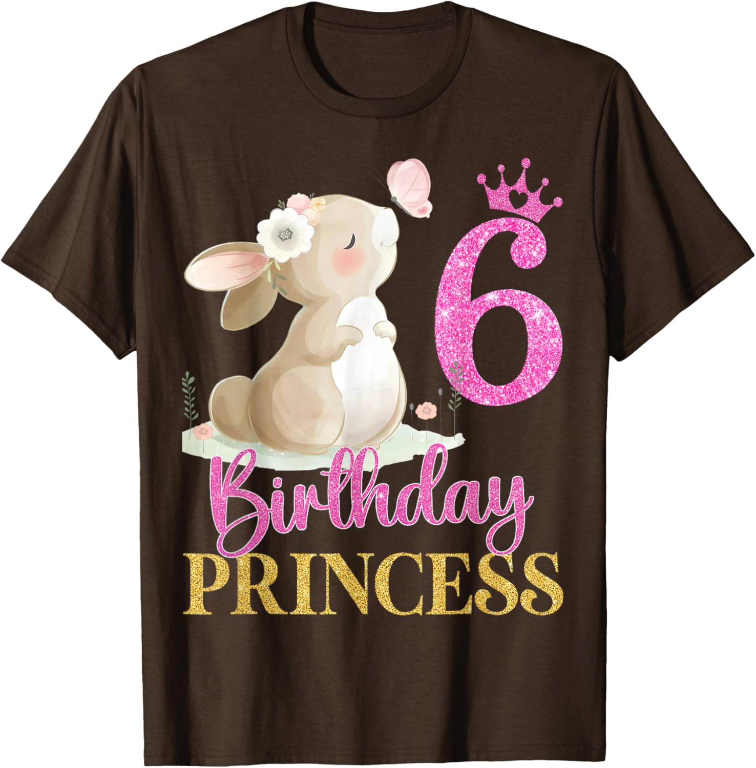 Adorable Rabbit Princess T-Shirt for 6th Birthday Girls - Perfect Gift! - 23
