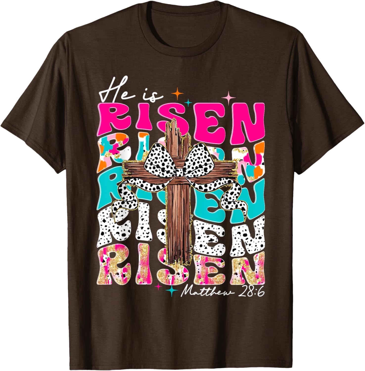 He Is Risen Cross Jesus Easter T-Shirt for Men and Women - Faith Apparel - 3