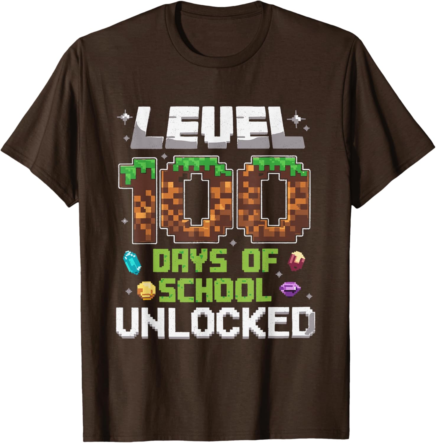 Level 100 Days of School Unlocked Gamer Boy T-Shirt for Kids - 9
