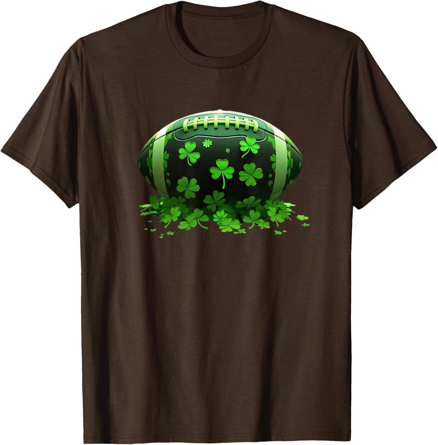 Lucky Shamrock Football Lovers T-Shirt for St Patricks Day Fun - 23