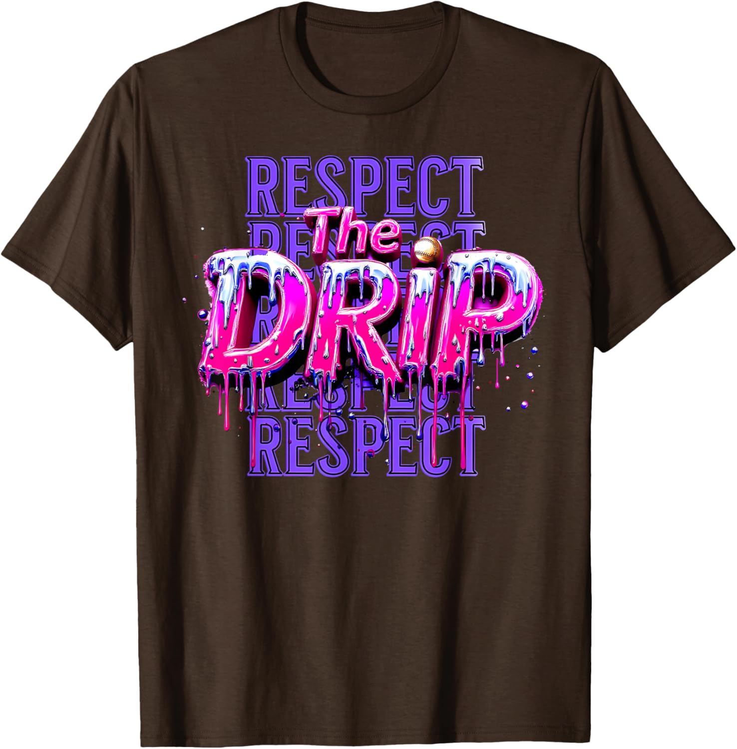 Respect The Drip Baseball Ice Cream Drip T-Shirt for Cool Style - 22