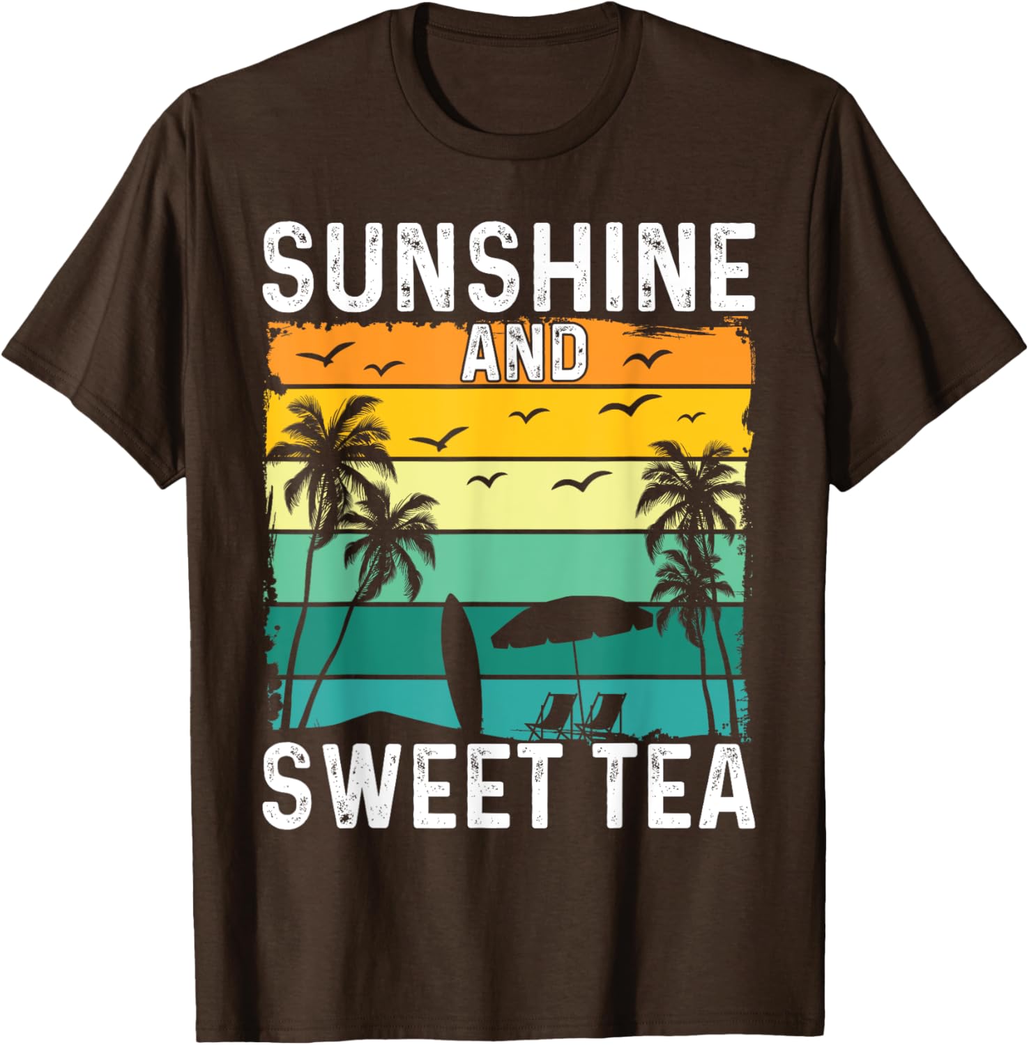 Sunshine And Sweet Tea Retro Southern Pride Iced Tea Lover T-Shirt - 1