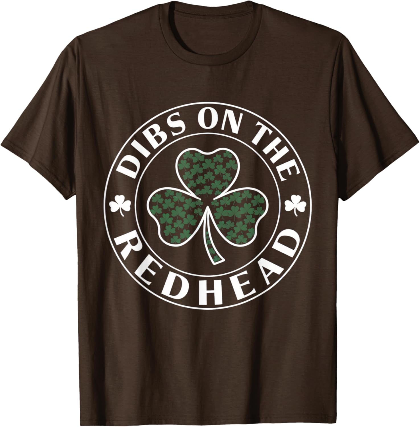 Funny Irish St Patricks Day Shamrock Dibs on the Redhead T-Shirt - 1