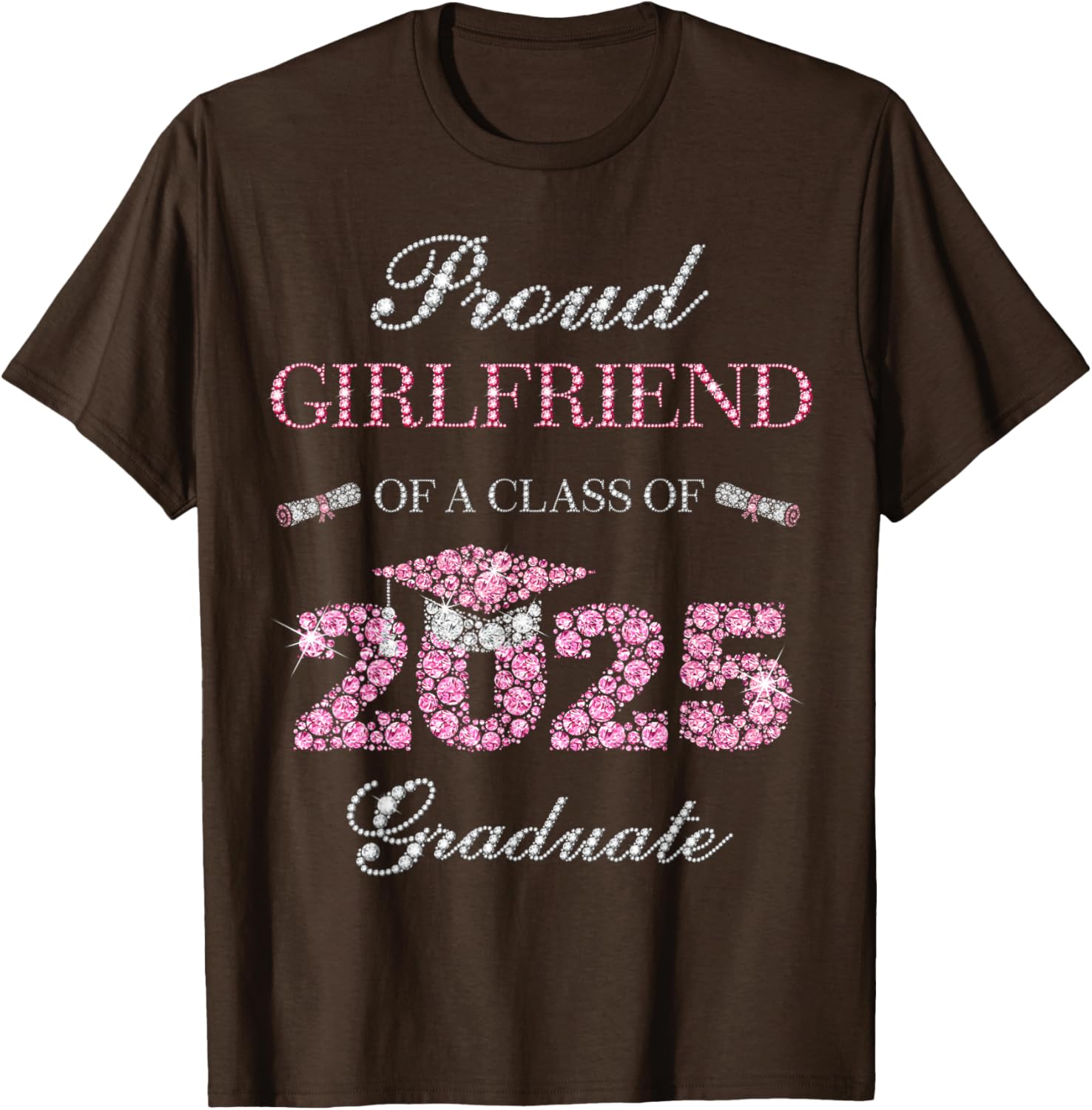 Proud Girlfriend Of A Class Of 2025 Graduate T-Shirt for Celebrating Achievements - 14