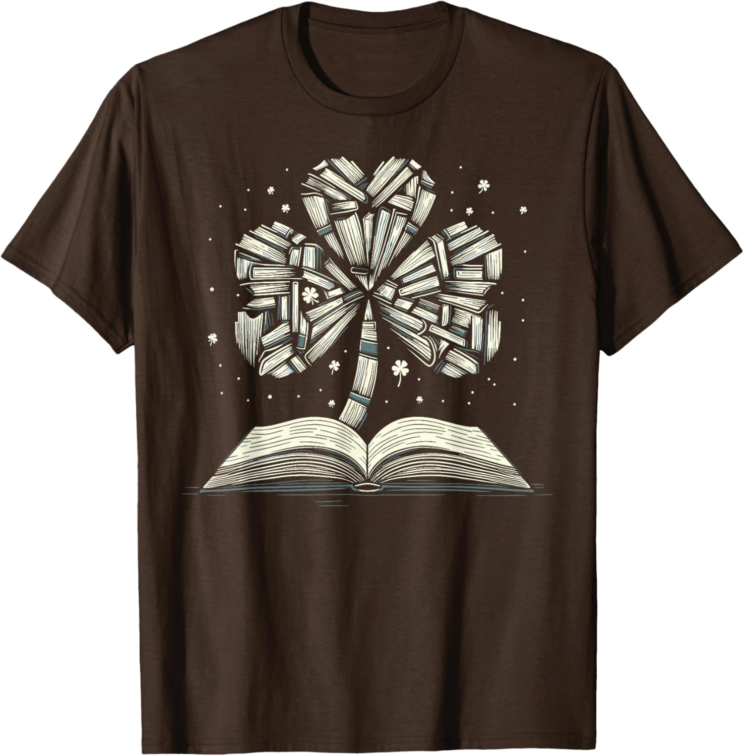 Shamrock Books St Patricks Day Bookworm Librarian T-Shirt for Readers - 1