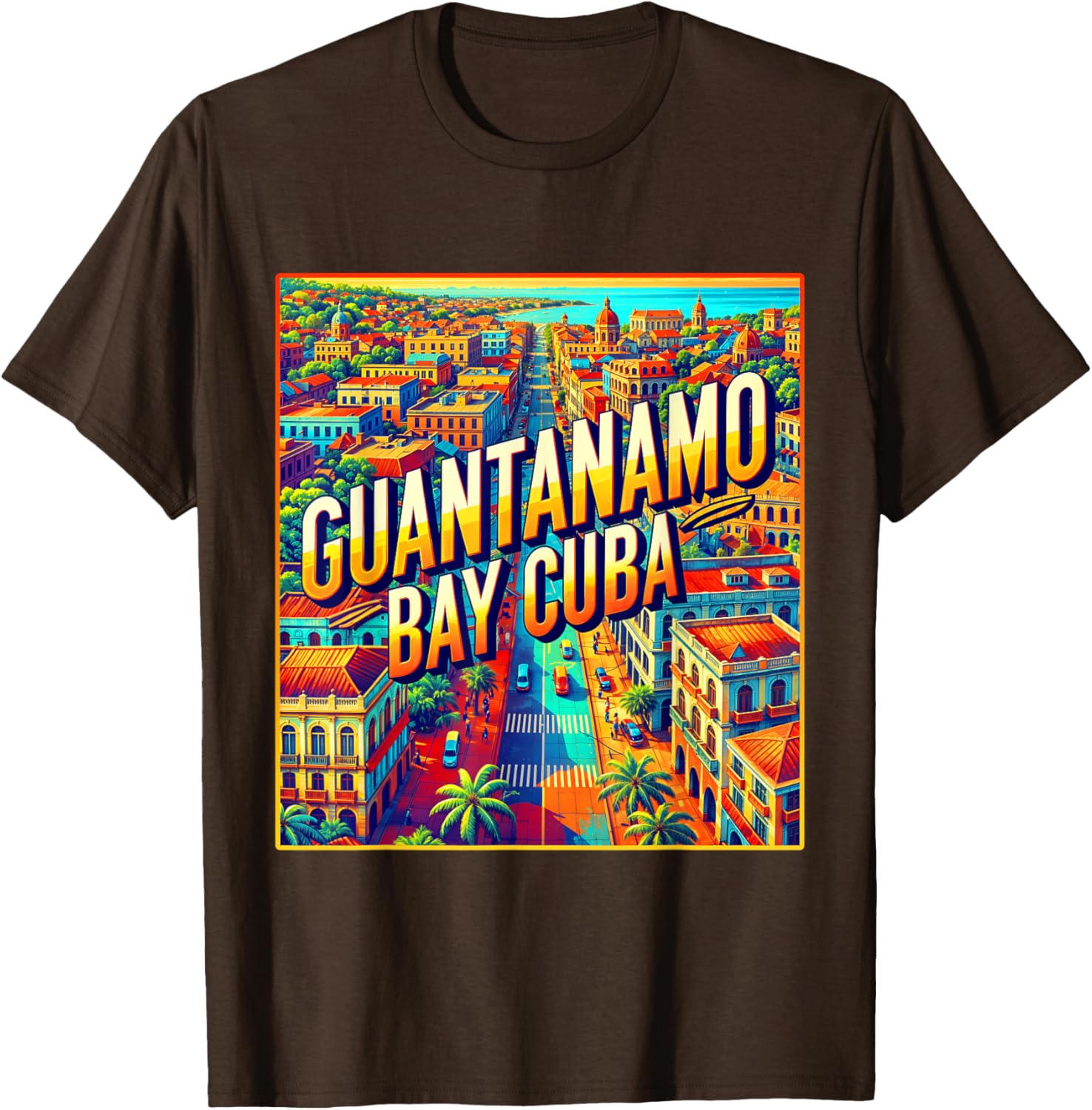 Vintage Retro Guantanamo Bay Cuba T-Shirt for Family Trips - 5