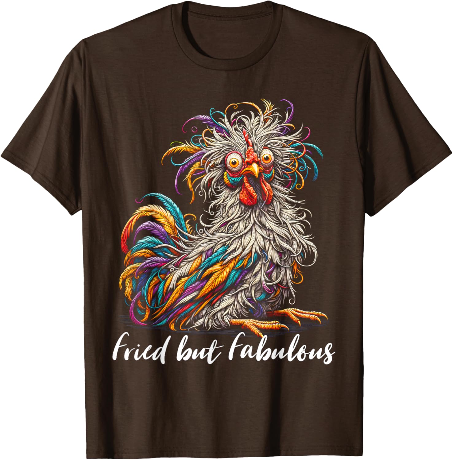 Funny Fried Chicken Love T-Shirt for Women - Fabulous Chicken Graphic Tee - 1