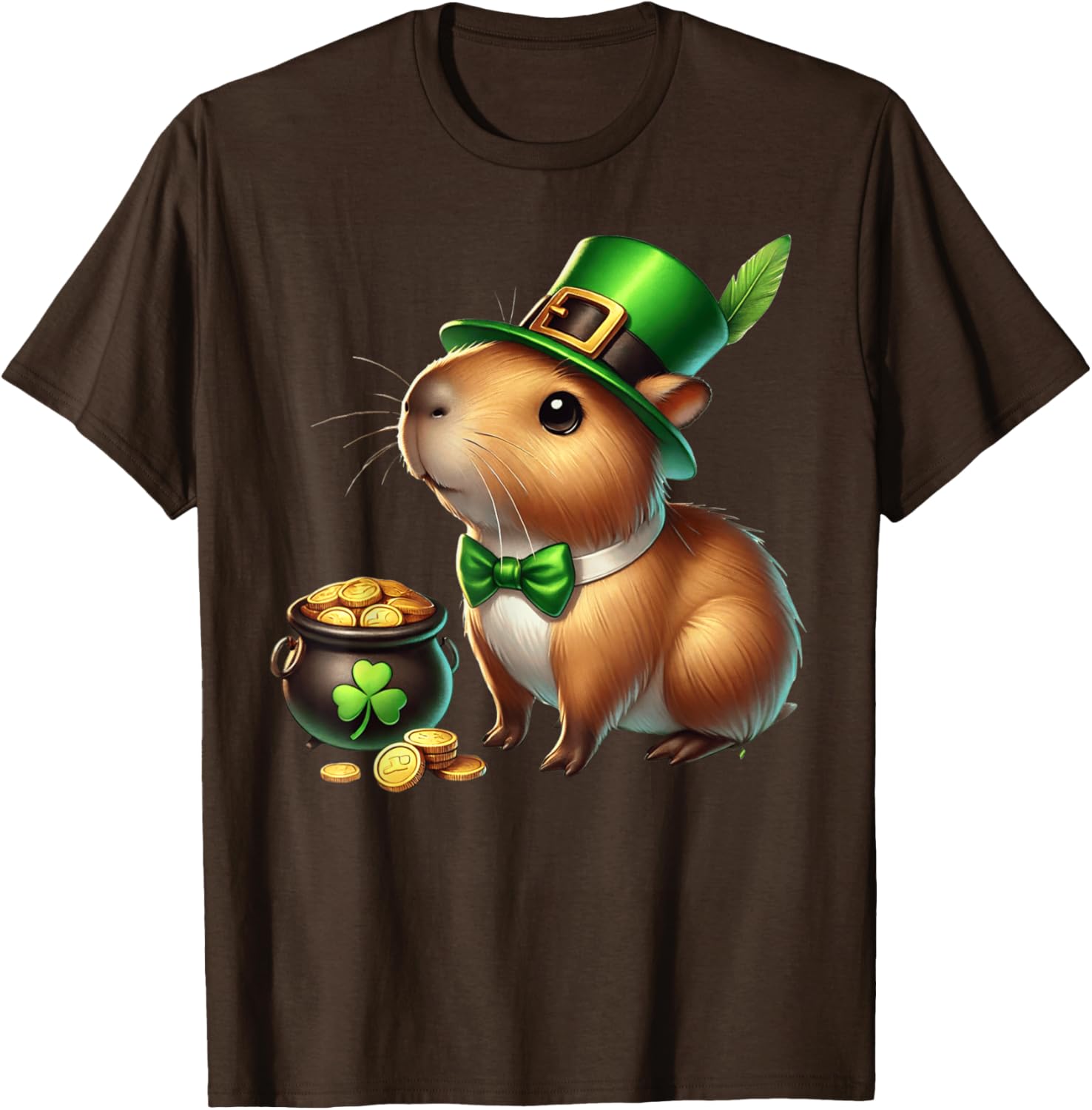 Adorable Guinea Pig Leprechaun St Patrick's Day Kids T-Shirt - 7
