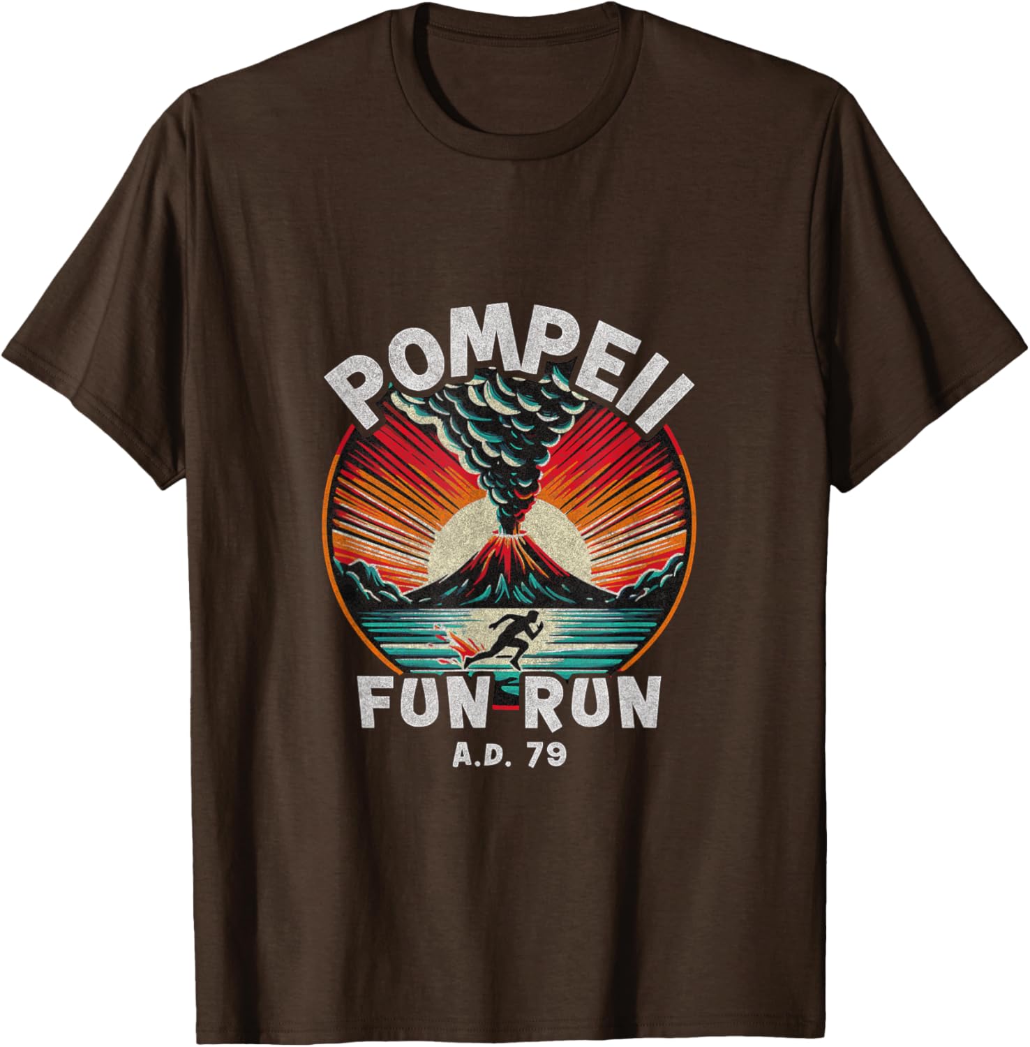 Pompeii Fun Run T-Shirt for Volcanology Lovers and History Buffs - 12