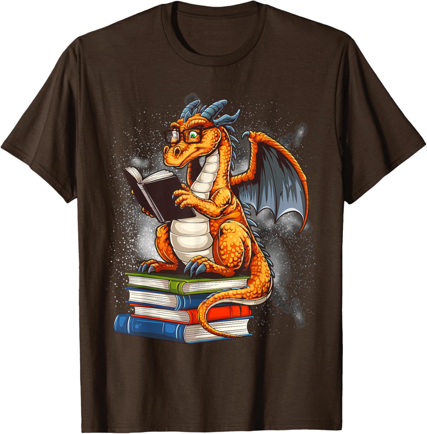 Book Dragon Reading T-Shirt for Book Lovers - Cozy Literary Apparel - 3