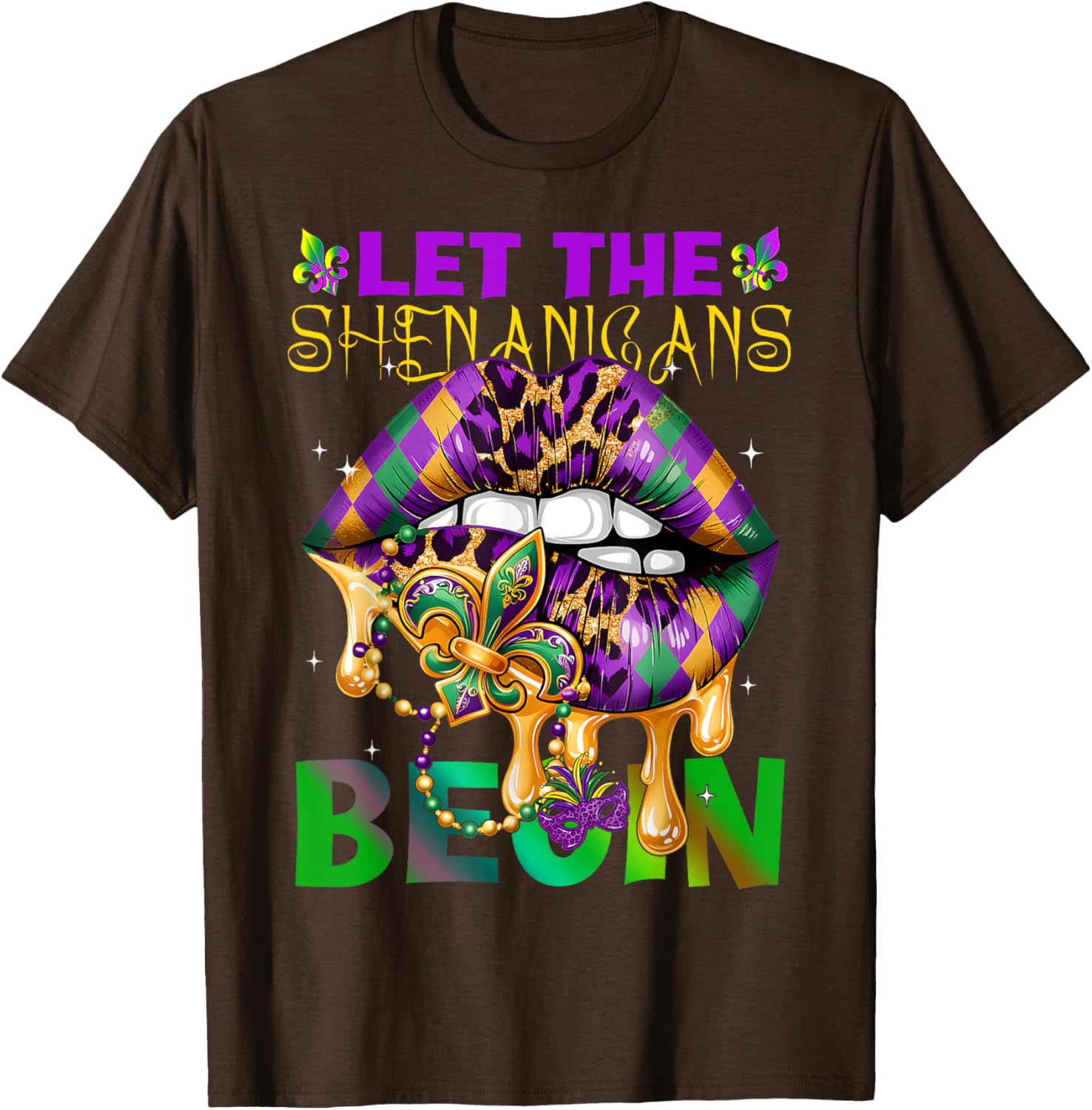 Let The Shenanigans Begin Mardi Gras T-Shirt for Kids and Adults - 17