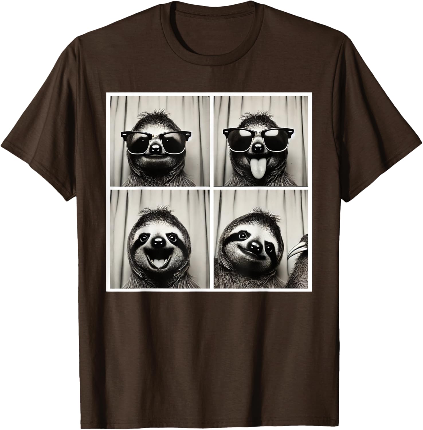 Funny Selfie Sloth T-Shirt with Sunglasses for Fun Casual Wear - 28