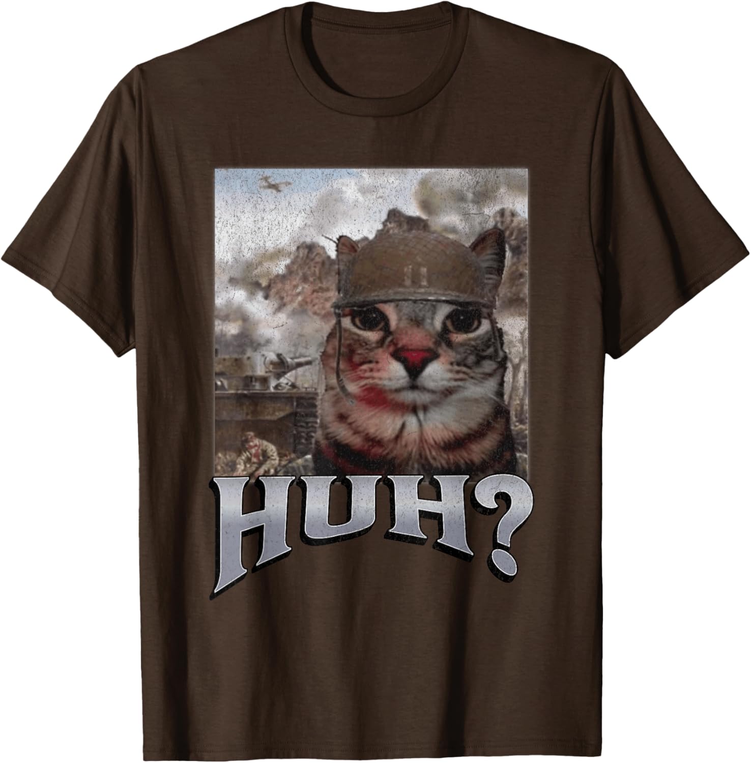 Funny Cat Meme T-Shirt for Men and Women - Huh? Graphic Tee - 15
