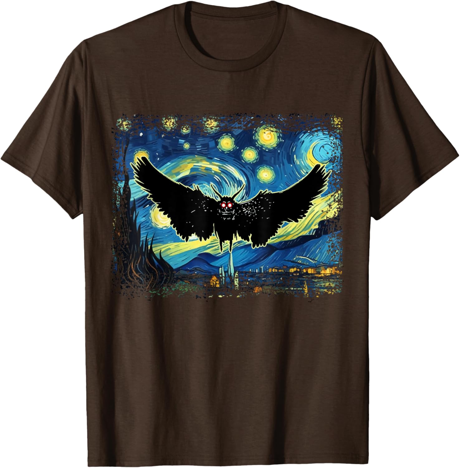 Mothman Starry Night T-Shirt for Unique Style and Comfort - 3