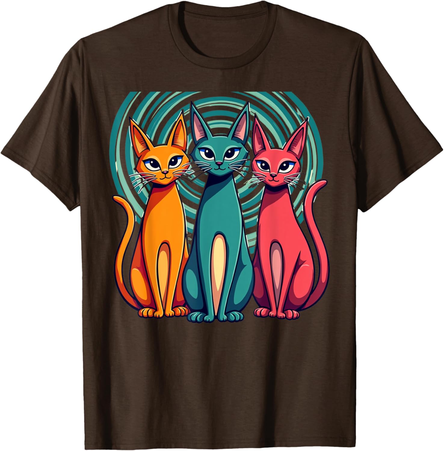 Vintage Retro Mid-Century Modern Cats T-Shirt 50s 60s Style Fashion - 11