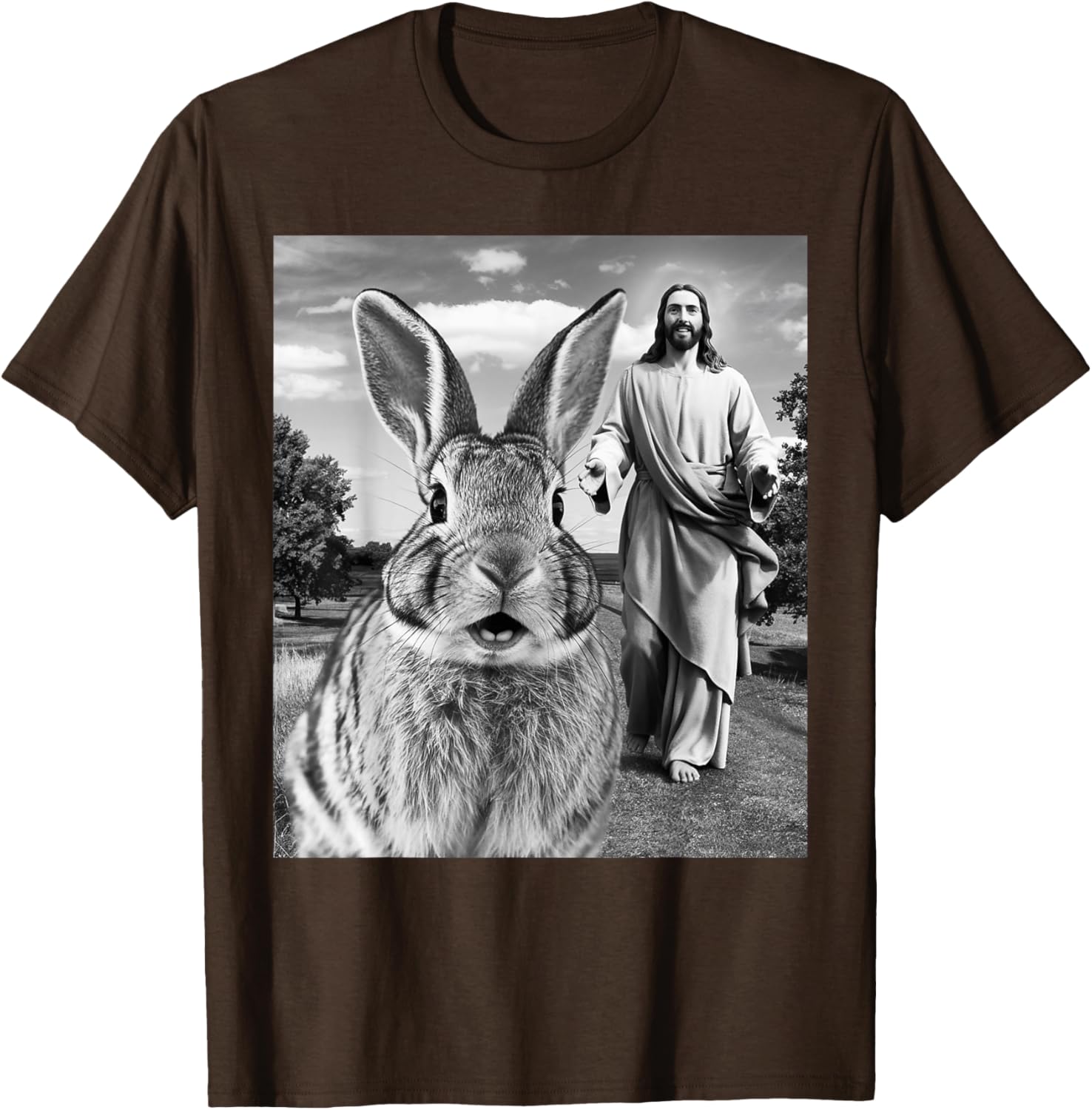 Happy Easter Bunny Selfie T-Shirt for Men Women Kids Fun Christian Style - 20