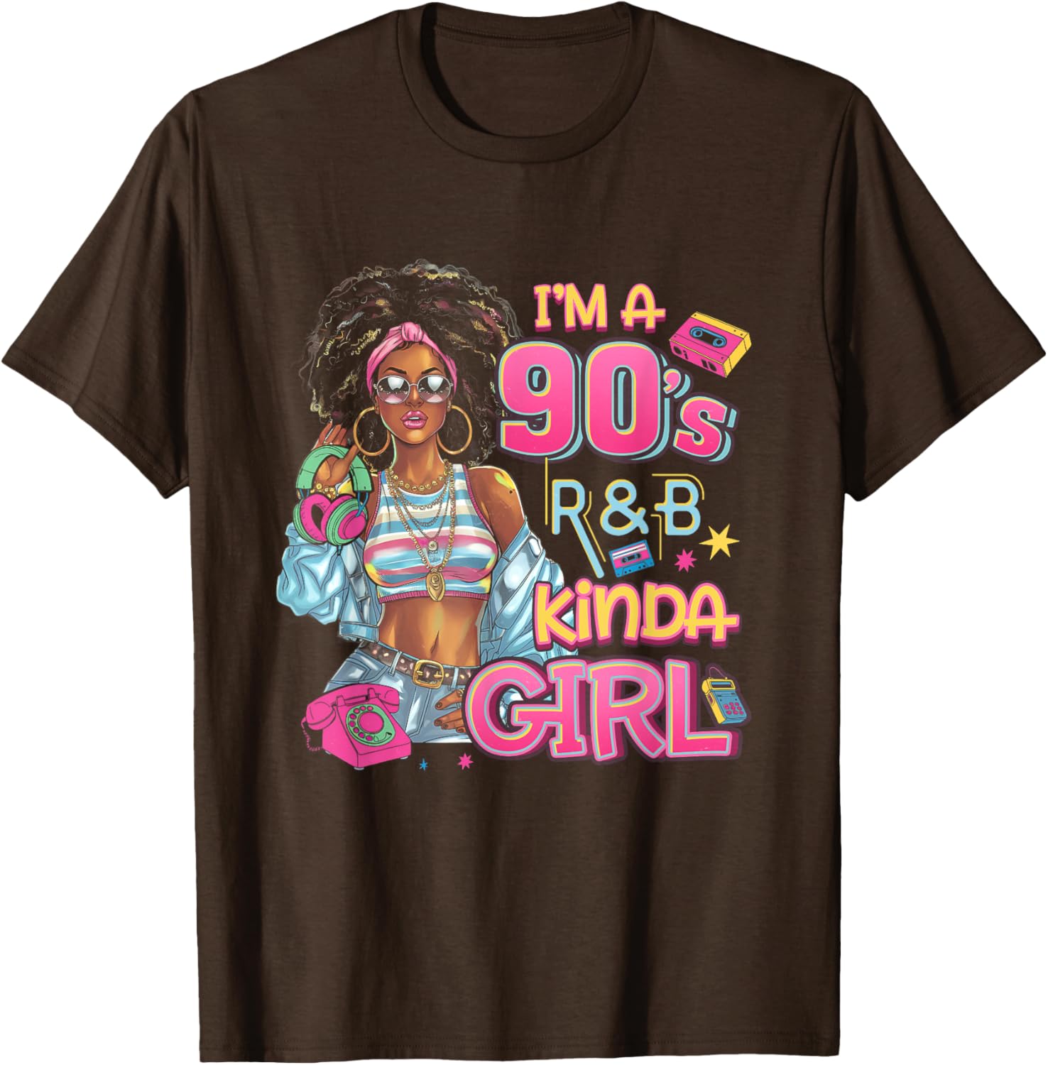 90s Kinda Girl RnB Hip Hop Soul Vibe Throwback Music T-Shirt - 4