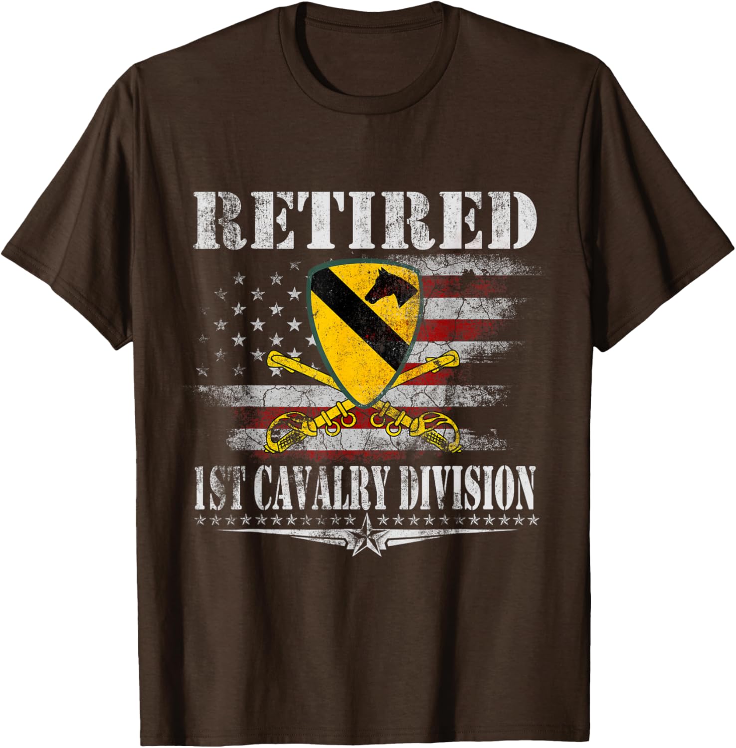 Retired 1st Cavalry Division Veteran T-Shirt for Patriotic Heroes - 8