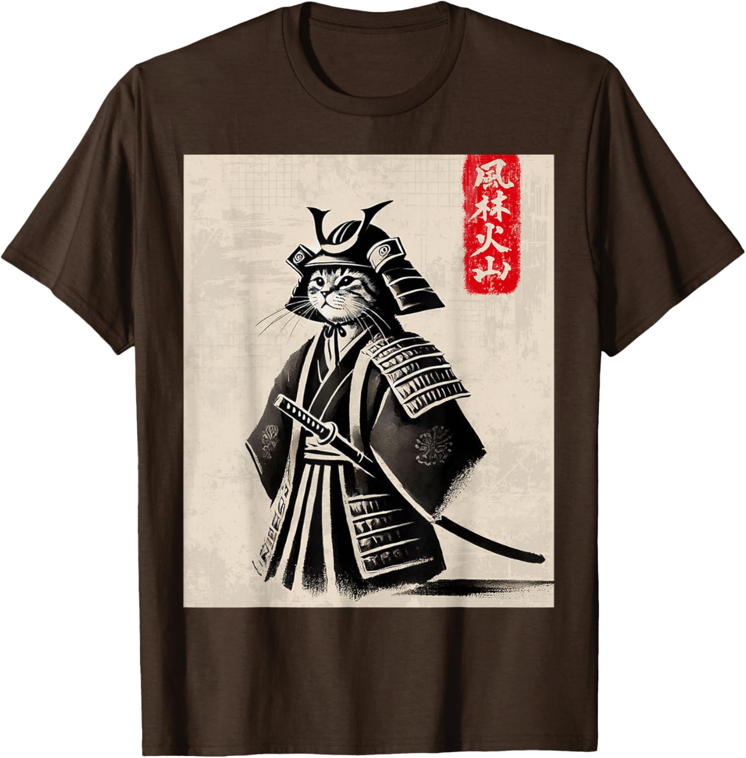 Samurai Cat Warrior Art Japanese T-Shirt Cool Design for Cat Lovers - 28