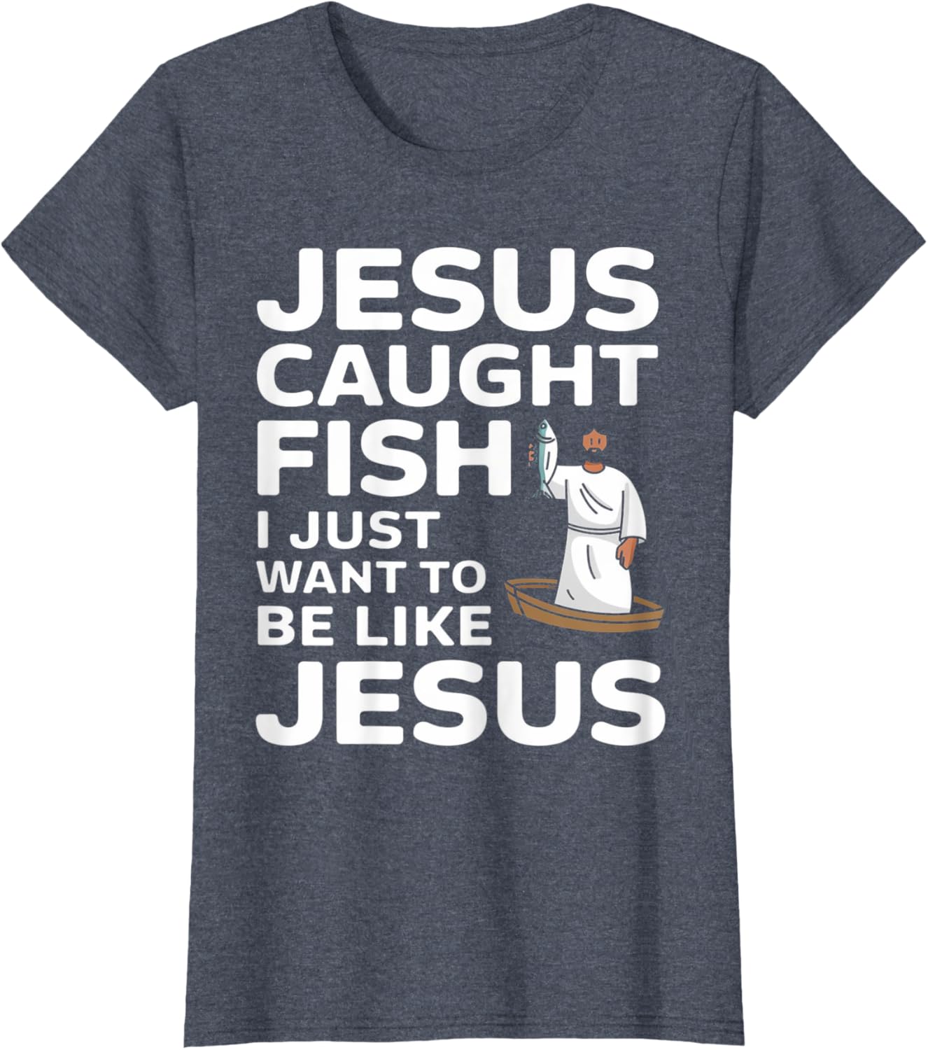 Jesus Fishing Design T-Shirt for Faithful Anglers - Catch the Spirit! - 16