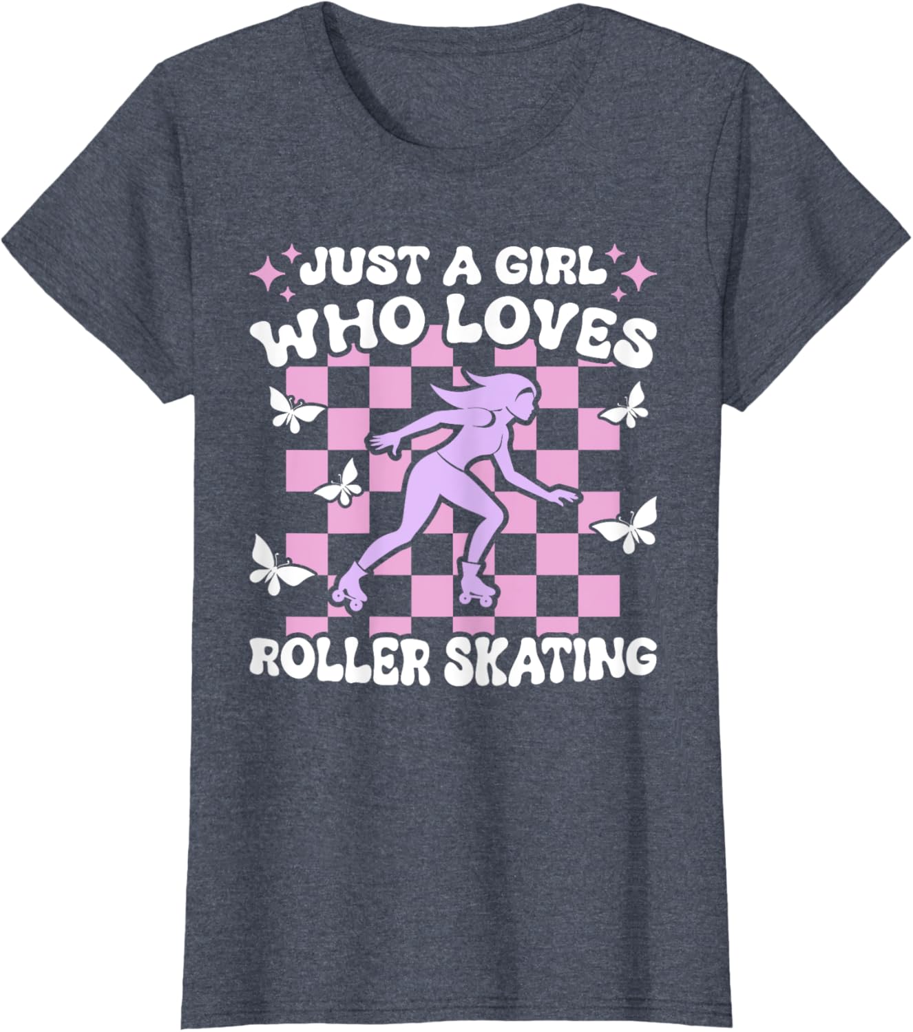 Just A Girl Who Loves Roller Skating Cute T-Shirt for Girls - 5