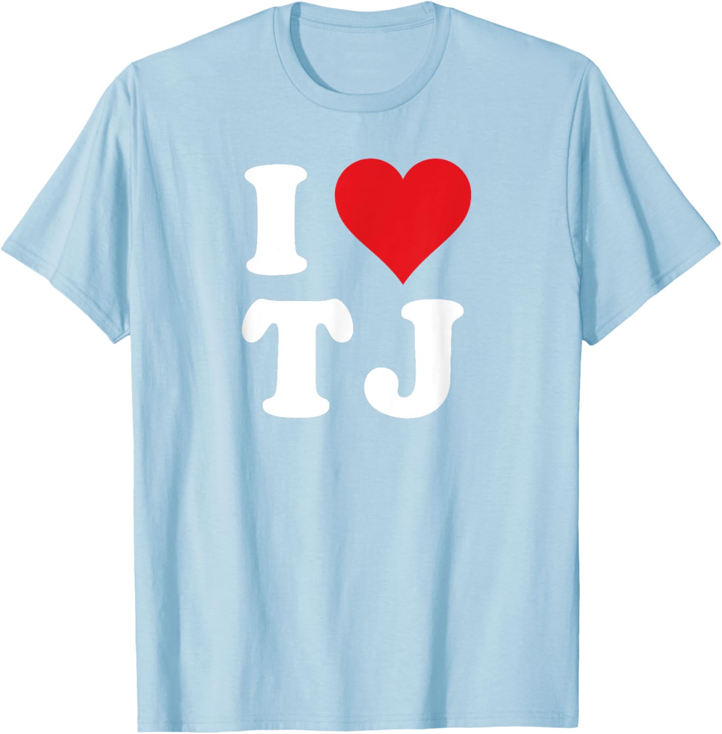 I Love TJ Initials T-Shirt Cute Heart Design for T J Fans - 15