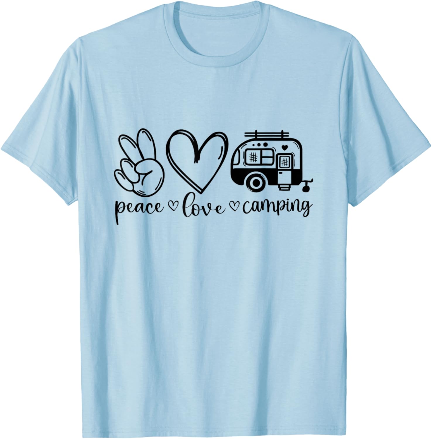 Peace Love Camping Outdoors T-Shirt for Nature Lovers and Adventurers - 2
