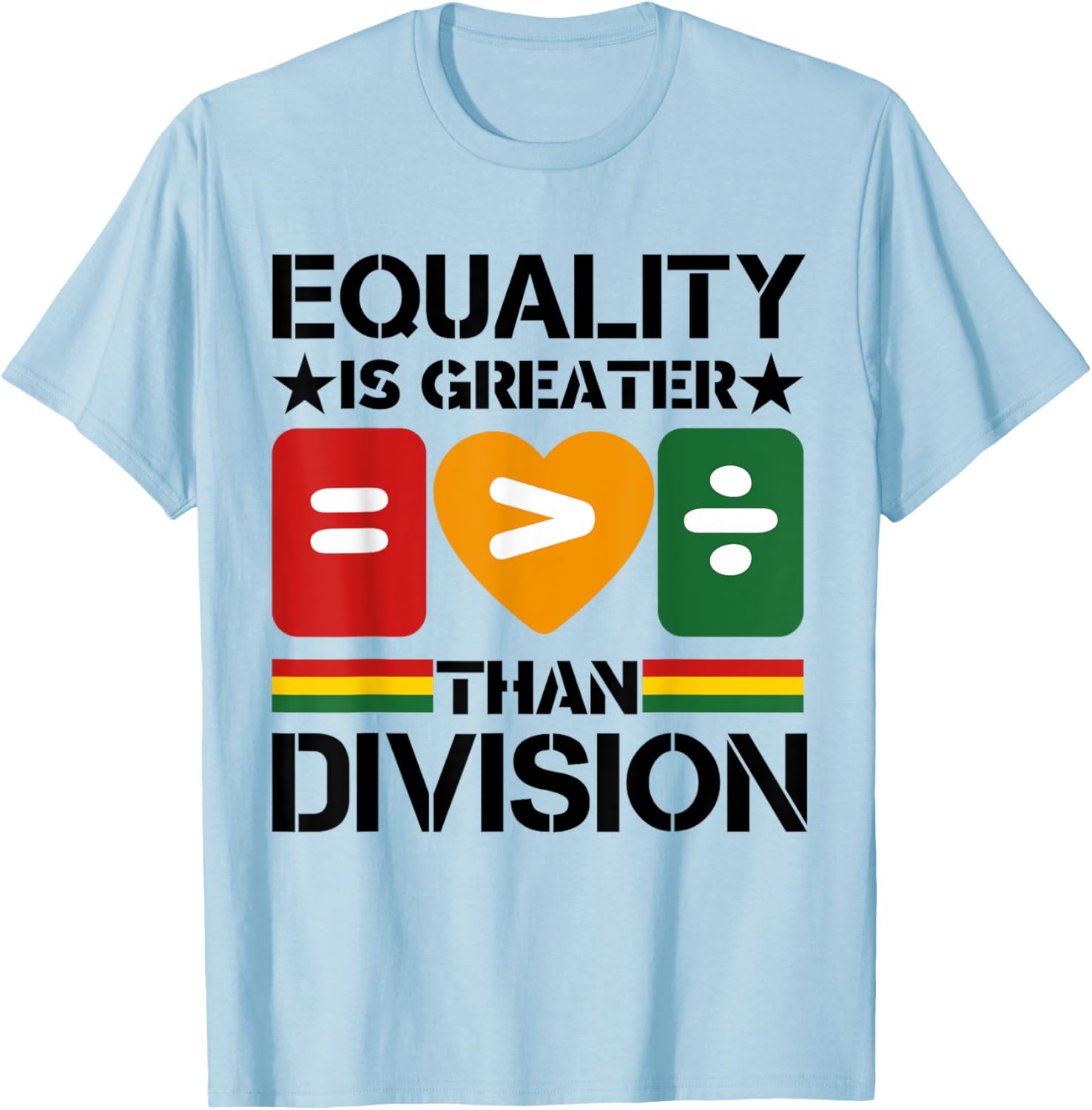 Equality Over Division Black History Month Math Pride T-Shirt - 2