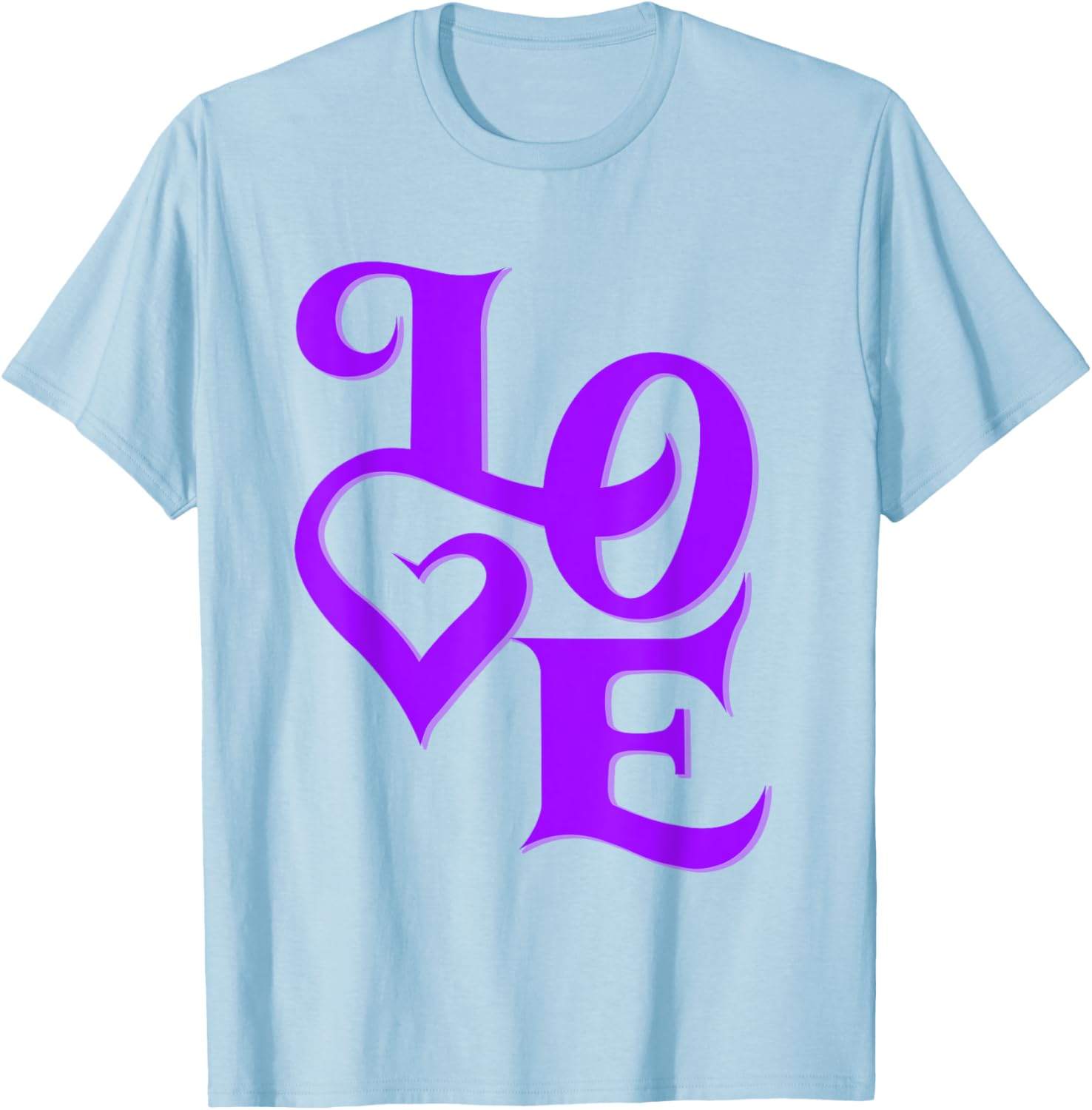 Purple Love Graphic T-Shirt for Stylish Casual Wear and Unique Fashion - 25