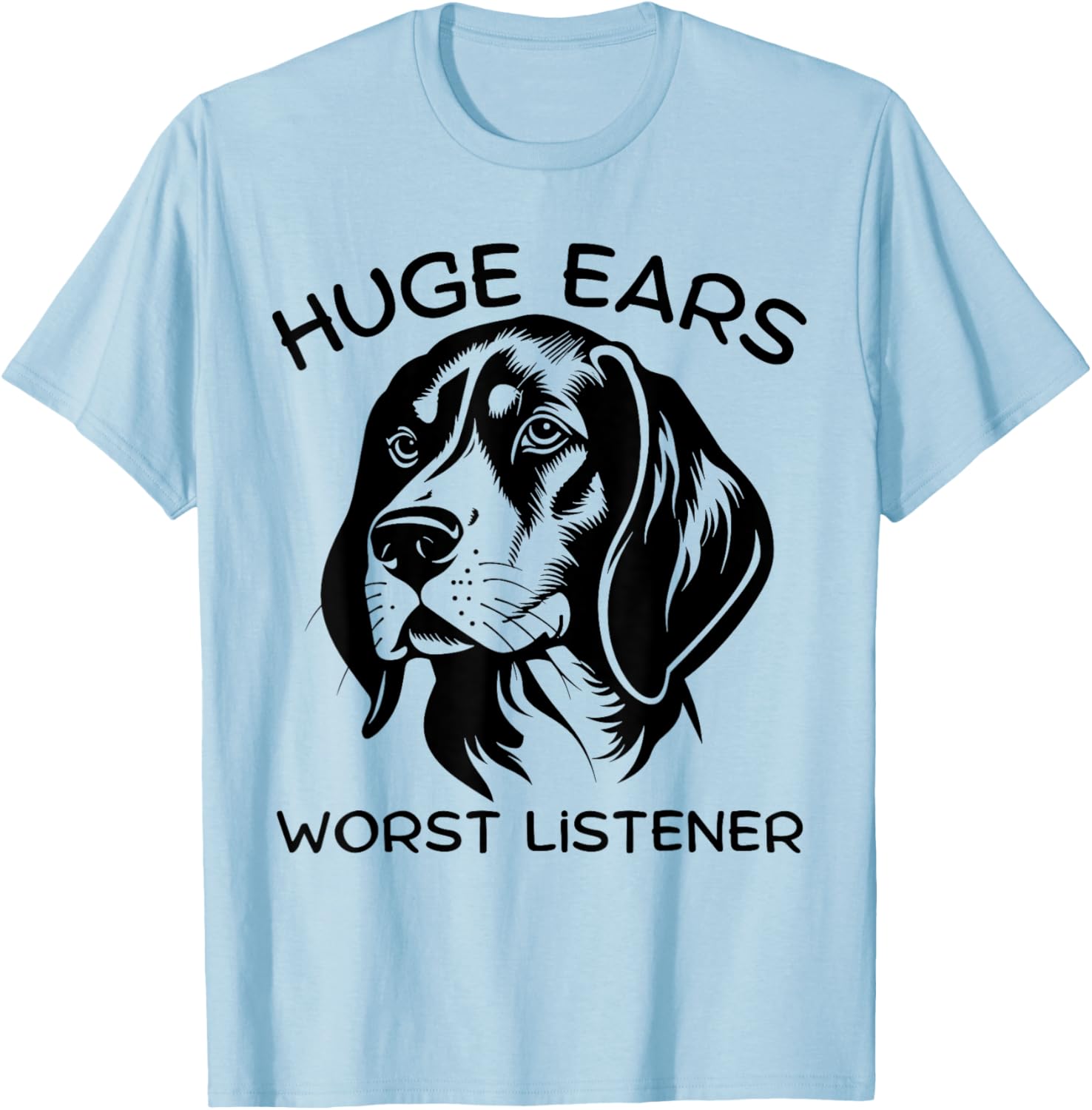 Funny Beagle Dog T-Shirt for Men and Women with Huge Ears and Attitude - 1