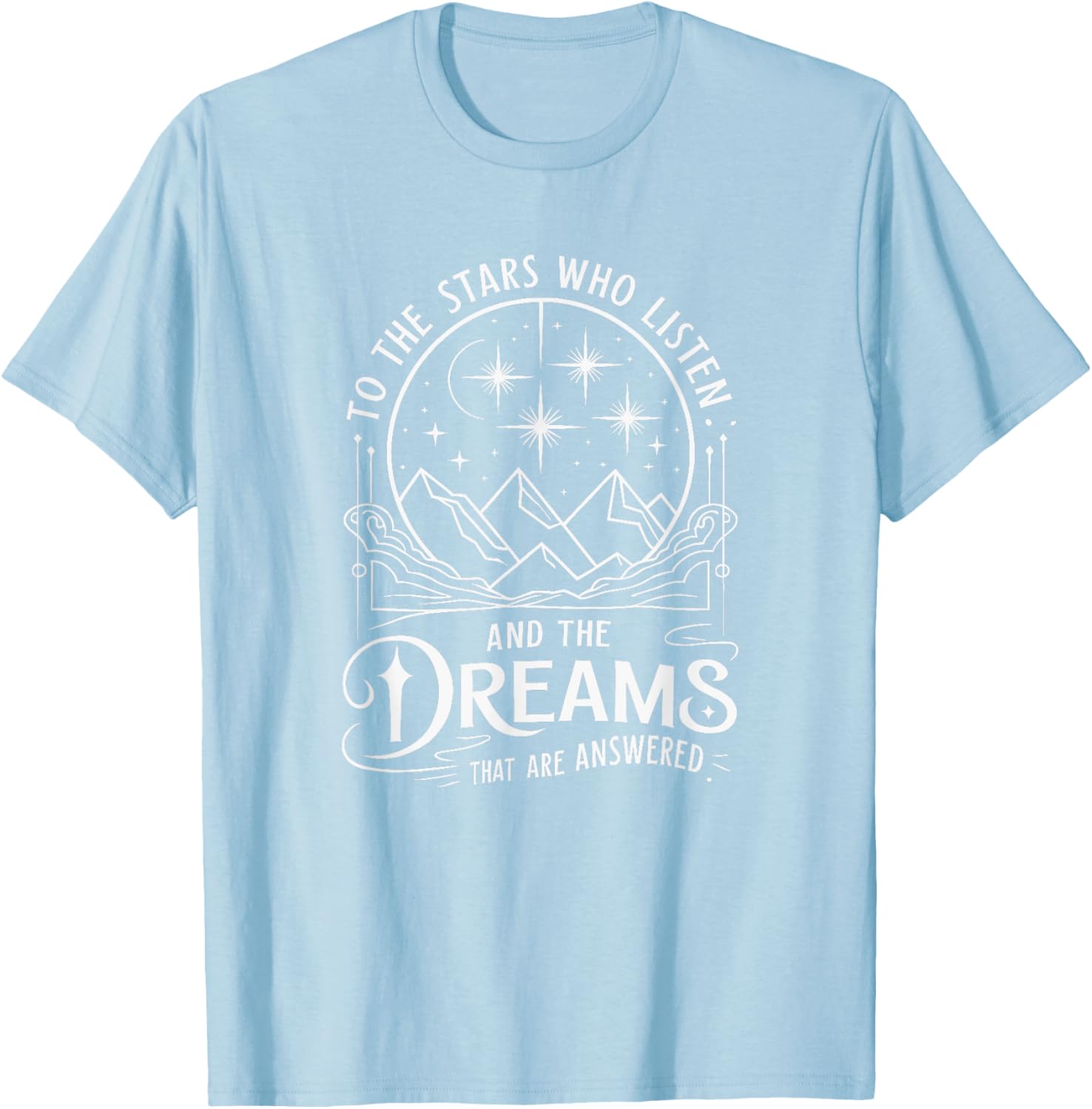To Stars Who Listen Fantasy Book Lover T-Shirt for Dreamy Readers - 6