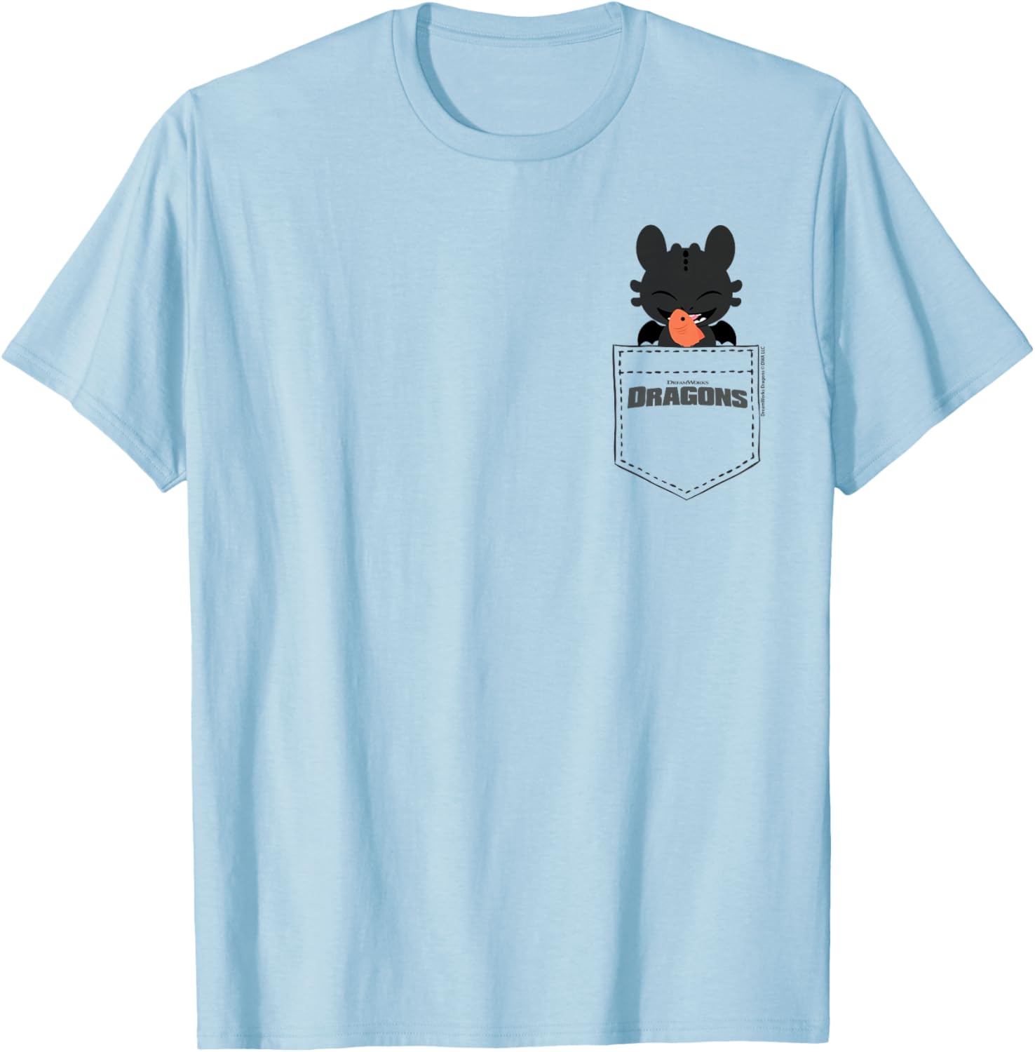 DreamWorks Dragons Toothless Faux Pocket T-Shirt for Fans and Adventures - 5